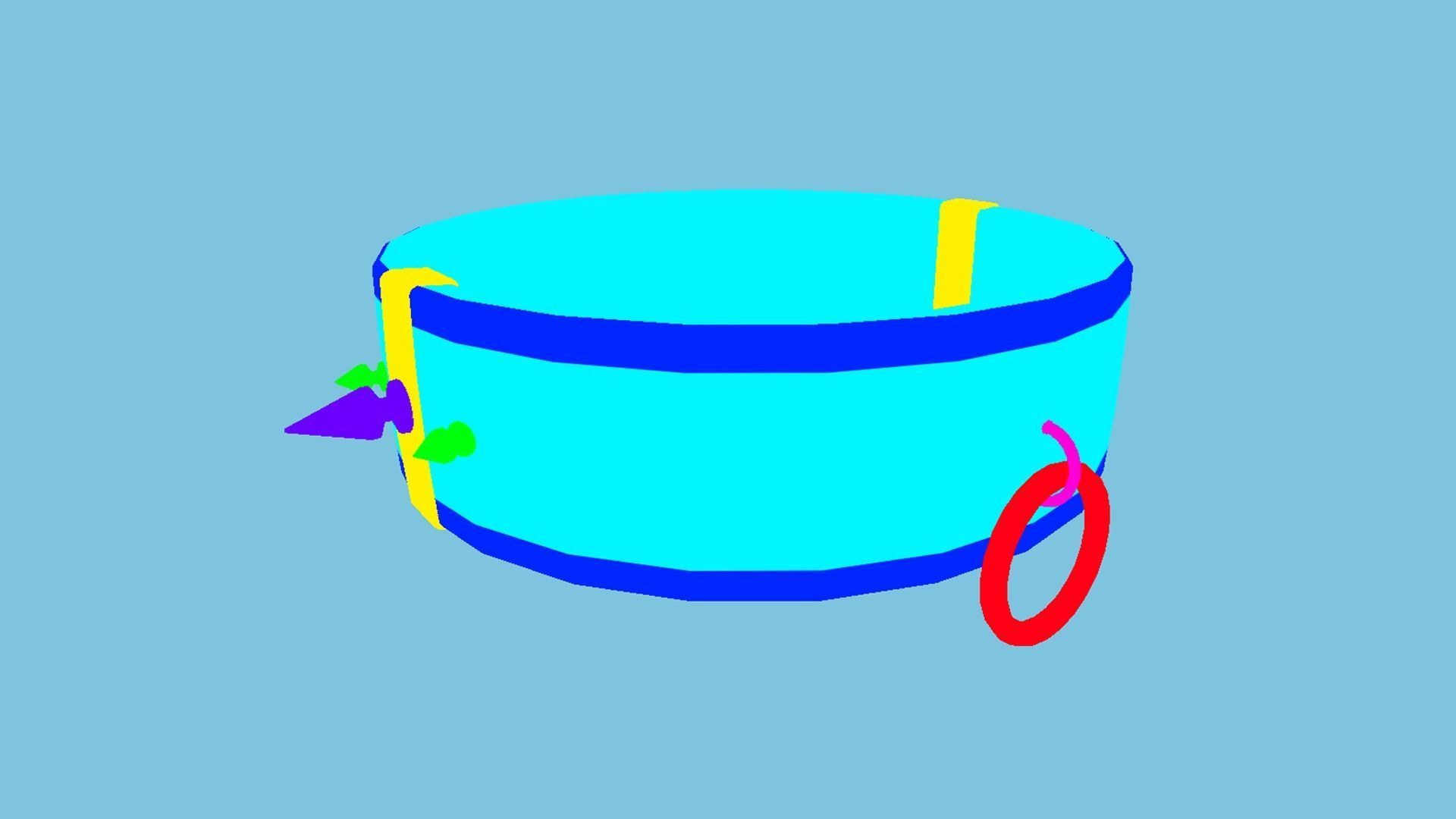 Gothic Choker Collar 02 Full Black - Character Design Fashion Low-poly 3D model_13