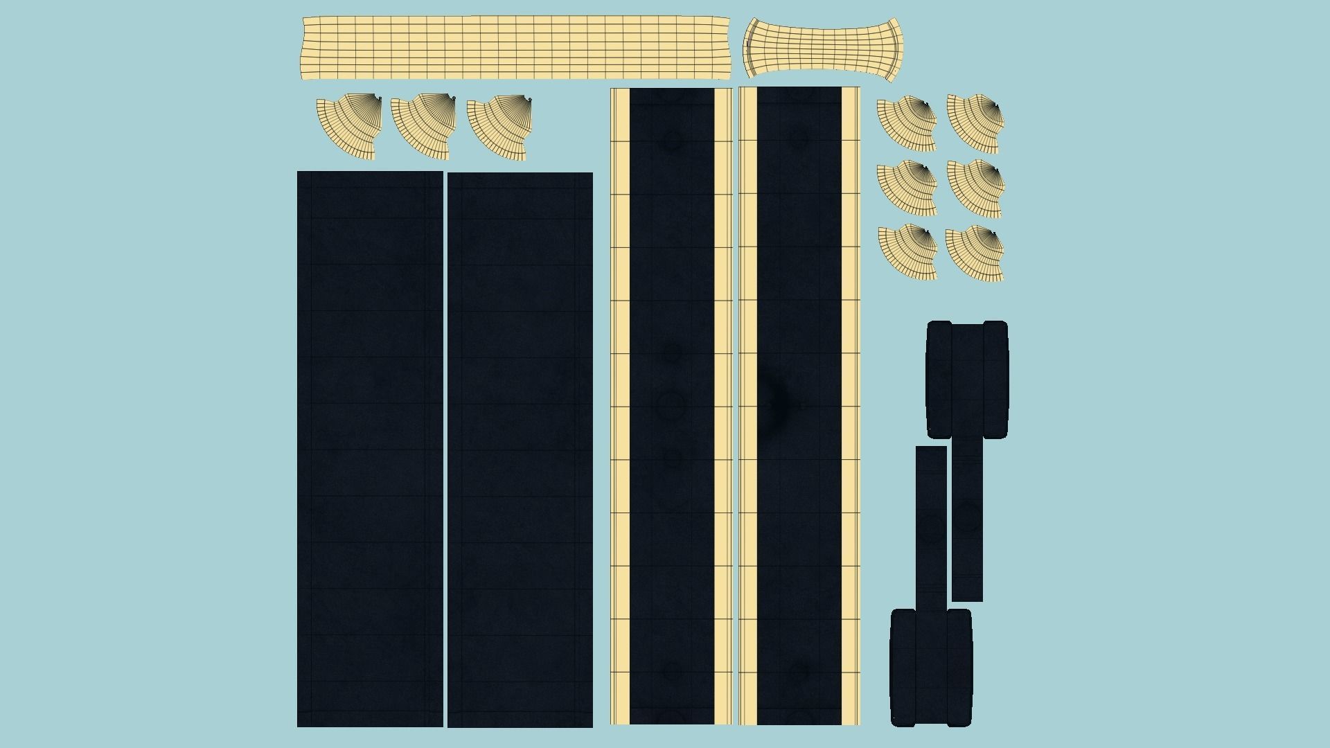 Gothic Choker Collar 03 - Black Gold - Character Design Fashion Low-poly 3D model_5