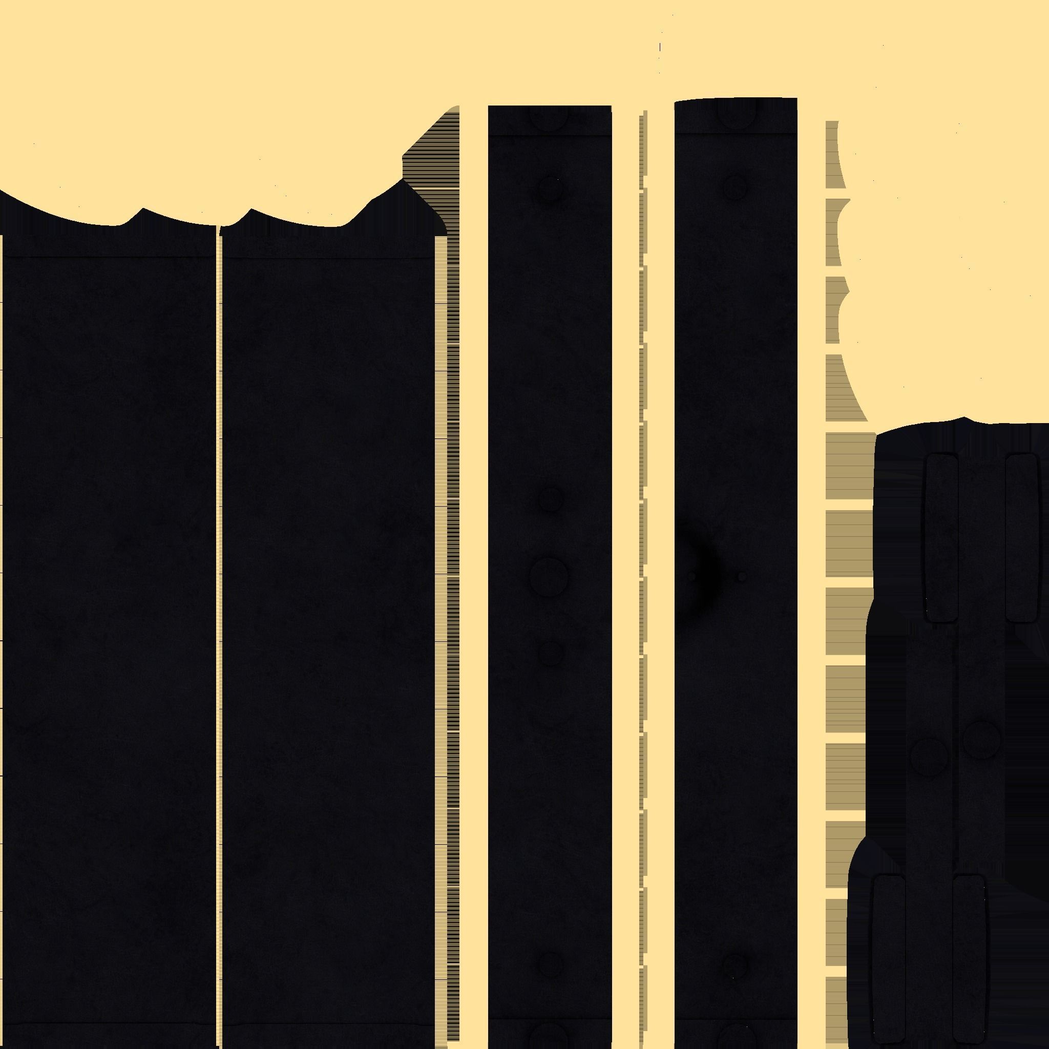 Gothic Choker Collar 03 - Black Gold - Character Design Fashion Low-poly 3D model_19