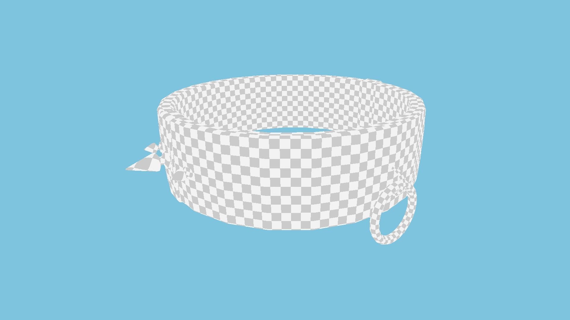 Gothic Choker Collar 03 - Black Gold - Character Design Fashion Low-poly 3D model_13