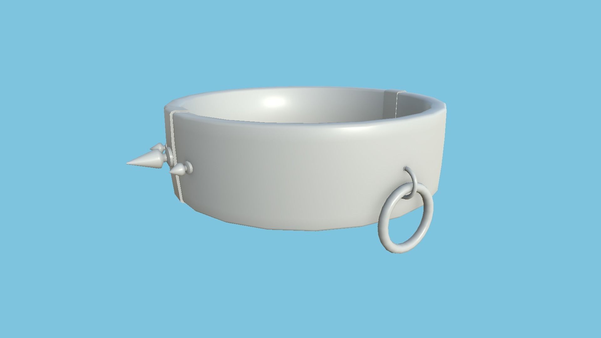 Gothic Choker Collar 03 - Black Gold - Character Design Fashion Low-poly 3D model_8