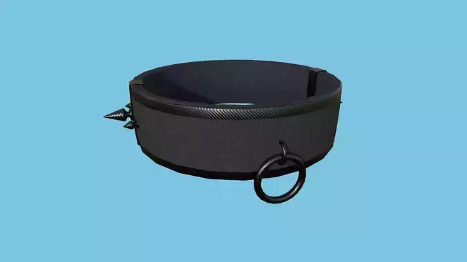 Gothic Choker Collar 04 Black Fabric - Character Design Fashion Low-poly 3D model