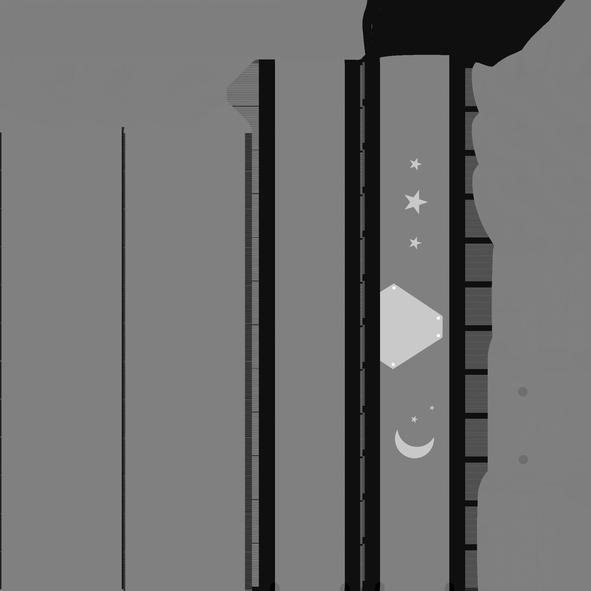 Gothic Choker Collar 07 Black Moon - Character Design Fashion Low-poly 3D model_18