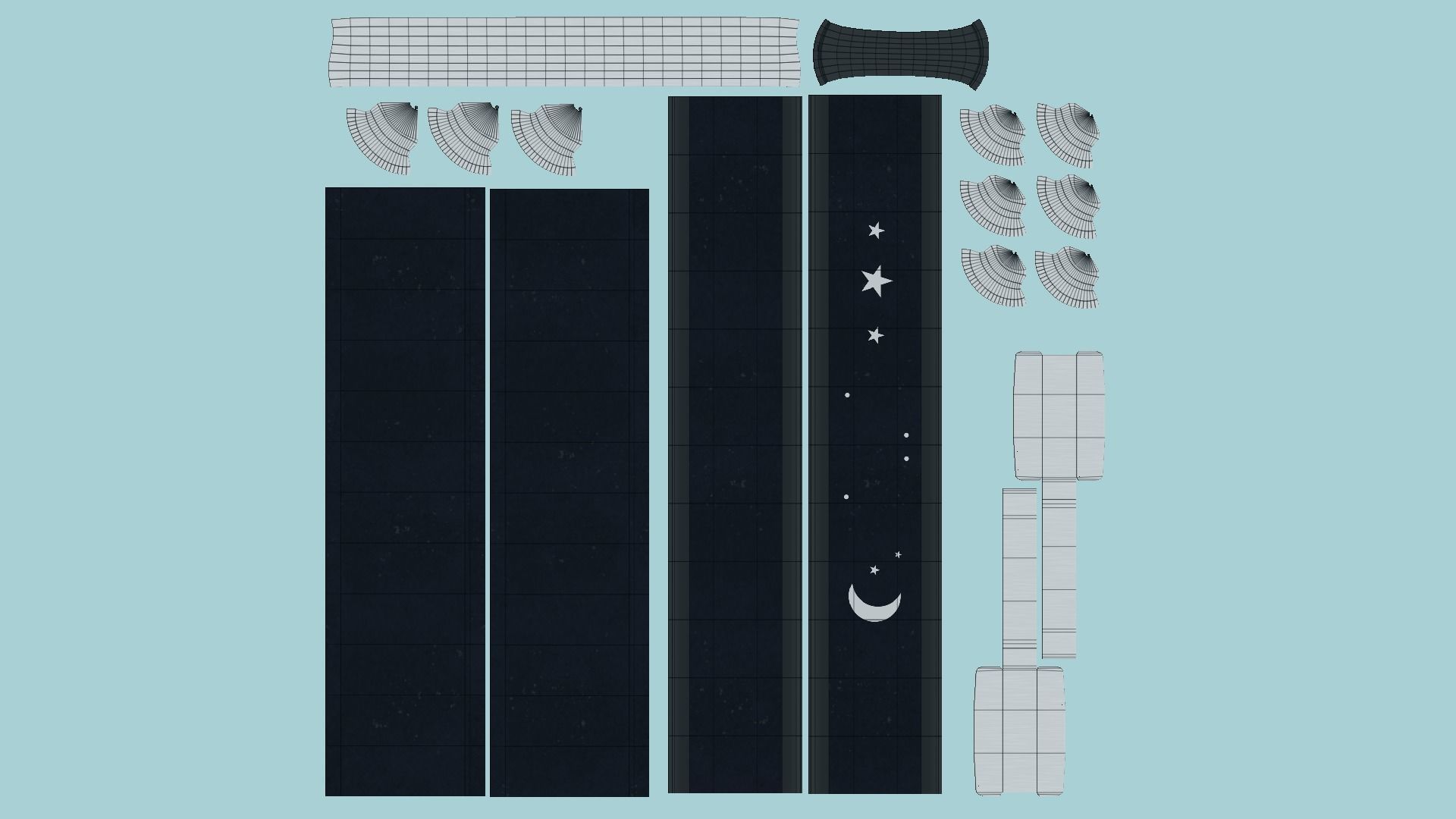 Gothic Choker Collar 07 Black Moon - Character Design Fashion Low-poly 3D model_5