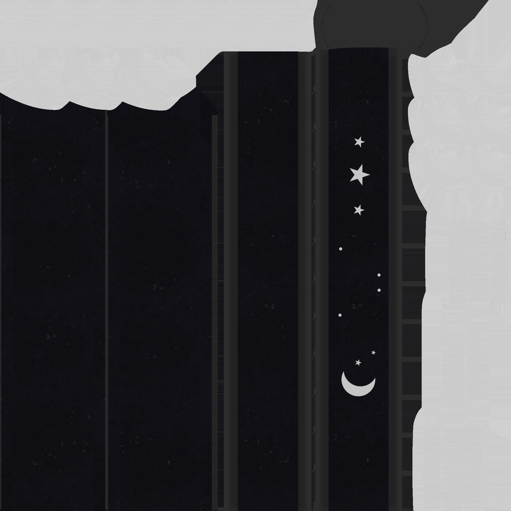 Gothic Choker Collar 07 Black Moon - Character Design Fashion Low-poly 3D model_17