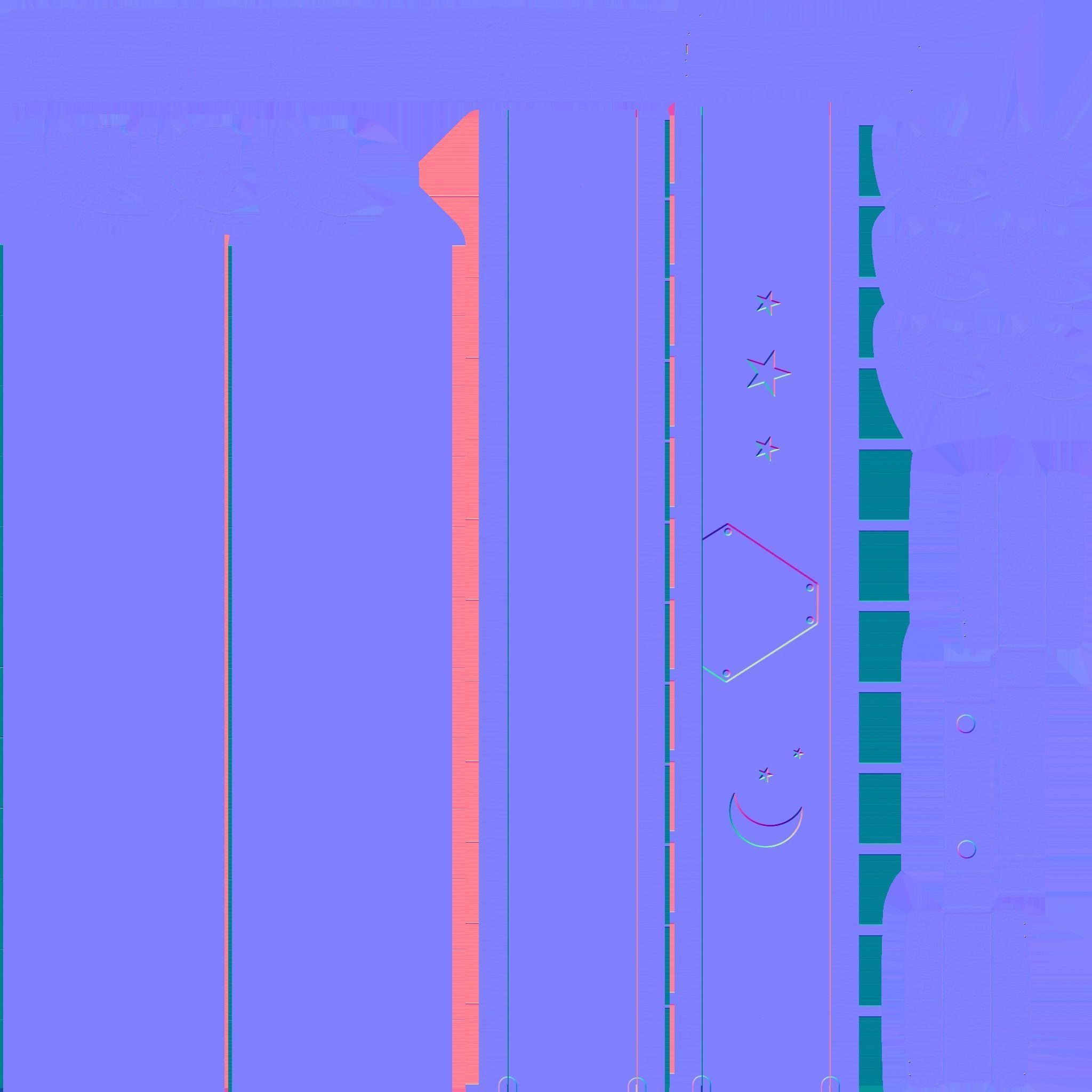 Gothic Choker Collar 07 Black Moon - Character Design Fashion Low-poly 3D model_20