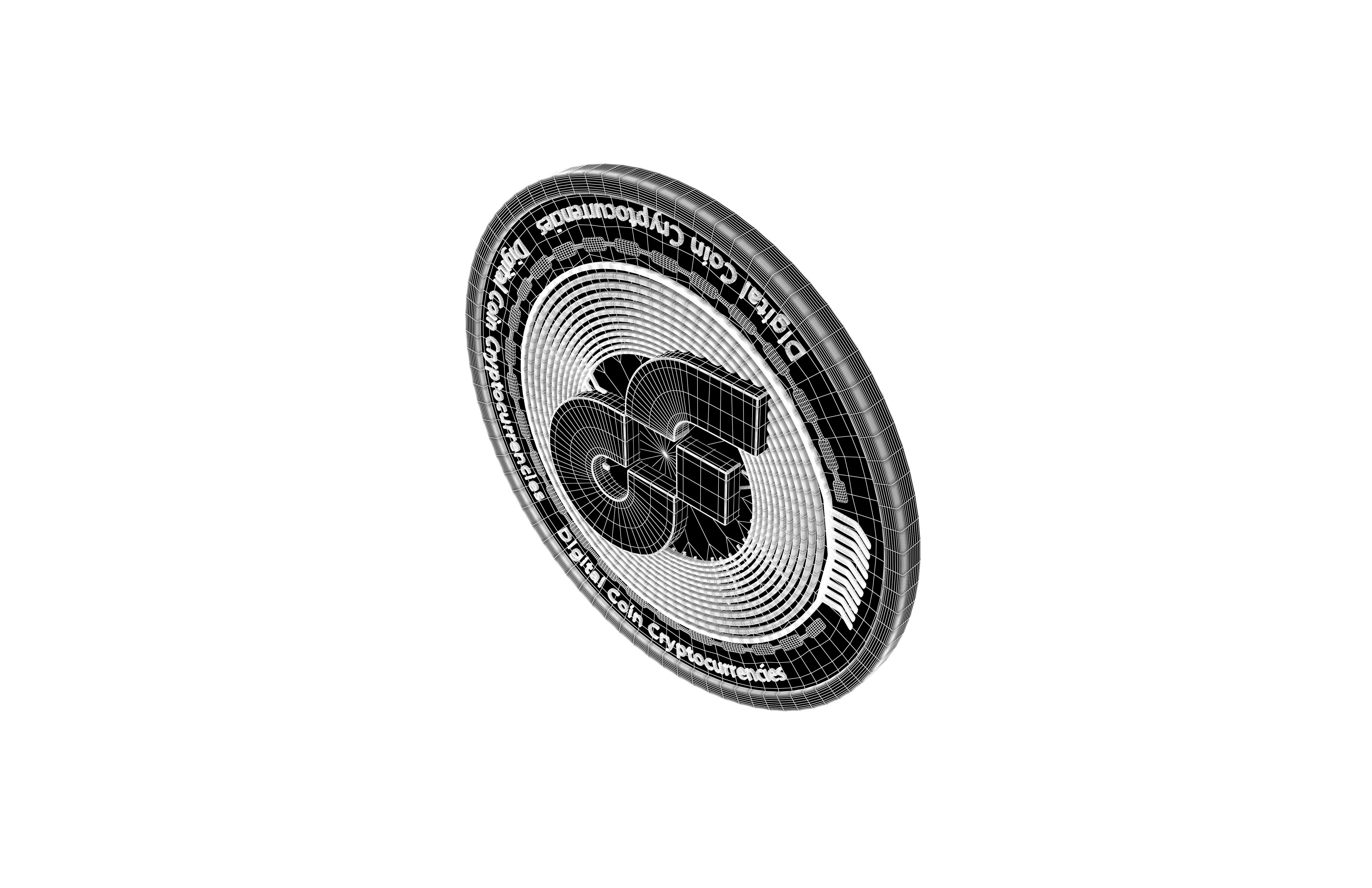 Flow Coin v3 001 Low-poly 3D model_6