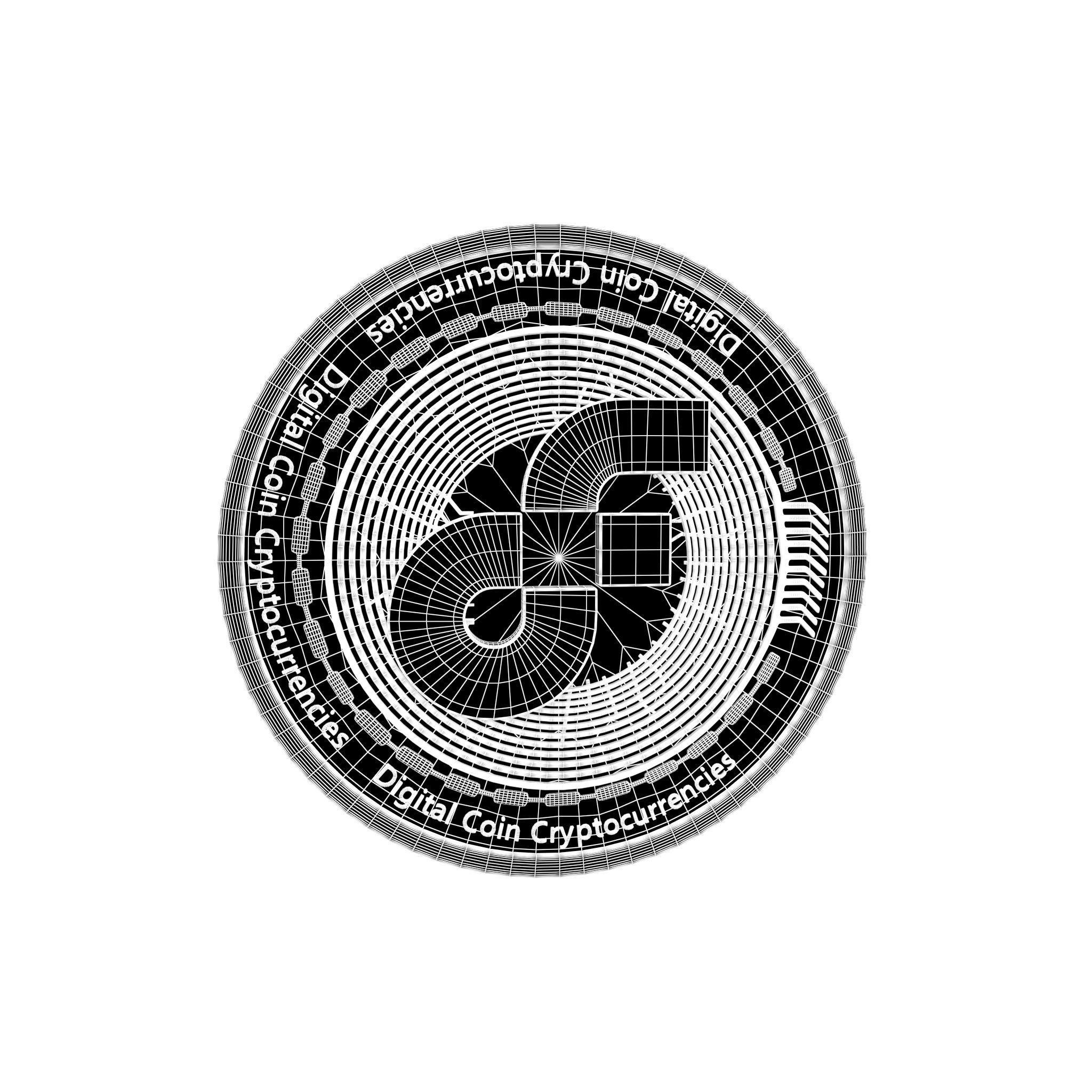 Flow Coin v3 001 Low-poly 3D model_5