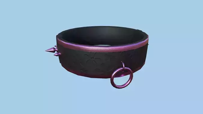 Gothic Choker Collar 08 Pink Black - Character Design Fashion Low-poly 3D model