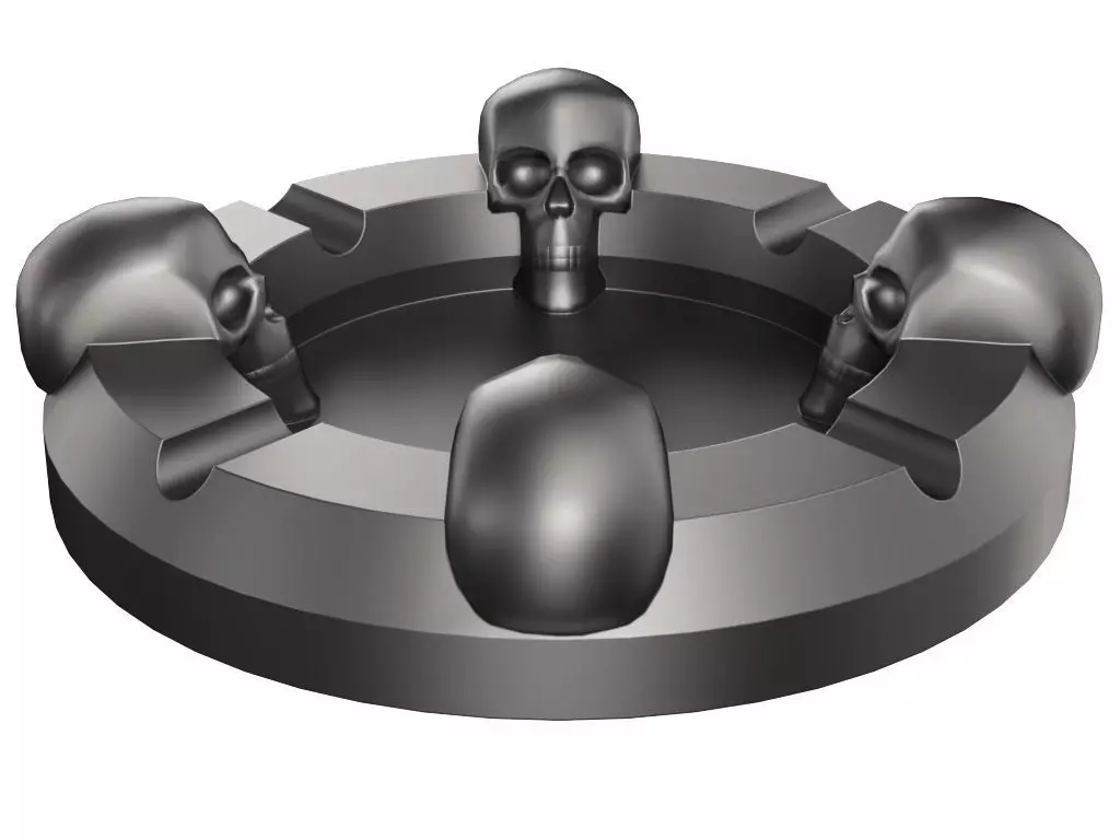 Skull Ashtray 3D model_0