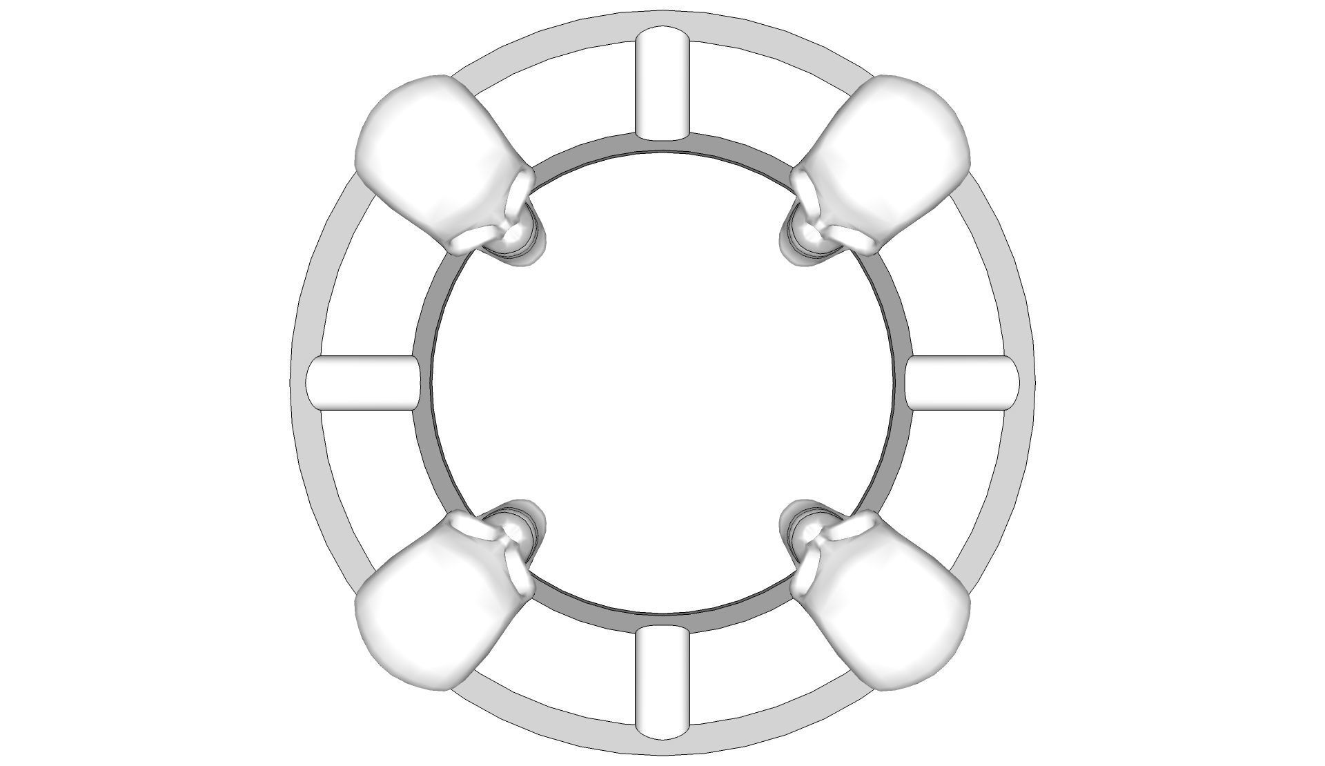 Skull Ashtray 3D model_7