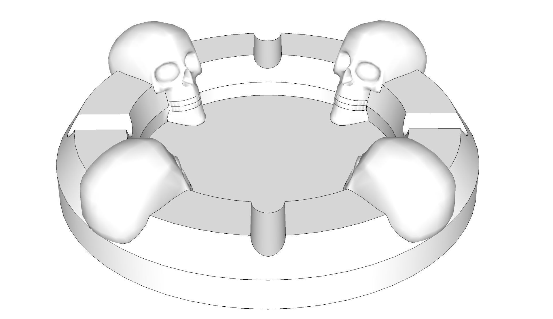 Skull Ashtray 3D model_15