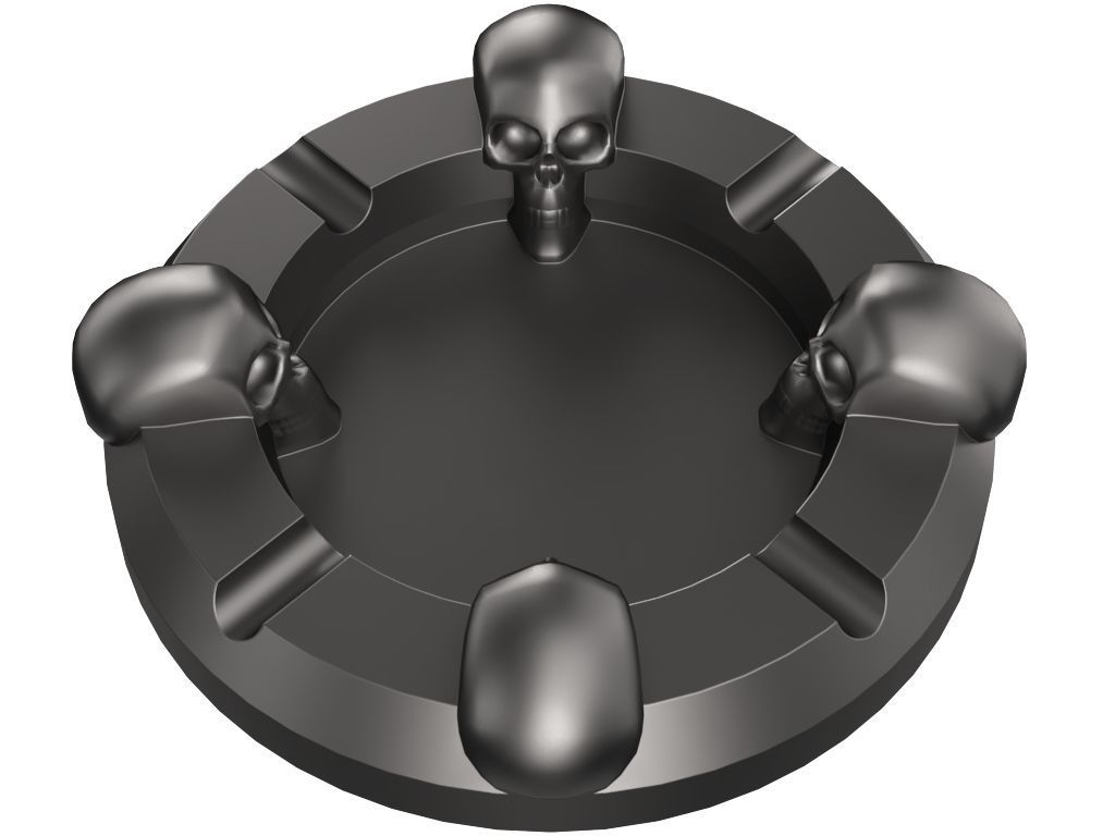 Skull Ashtray 3D model_1