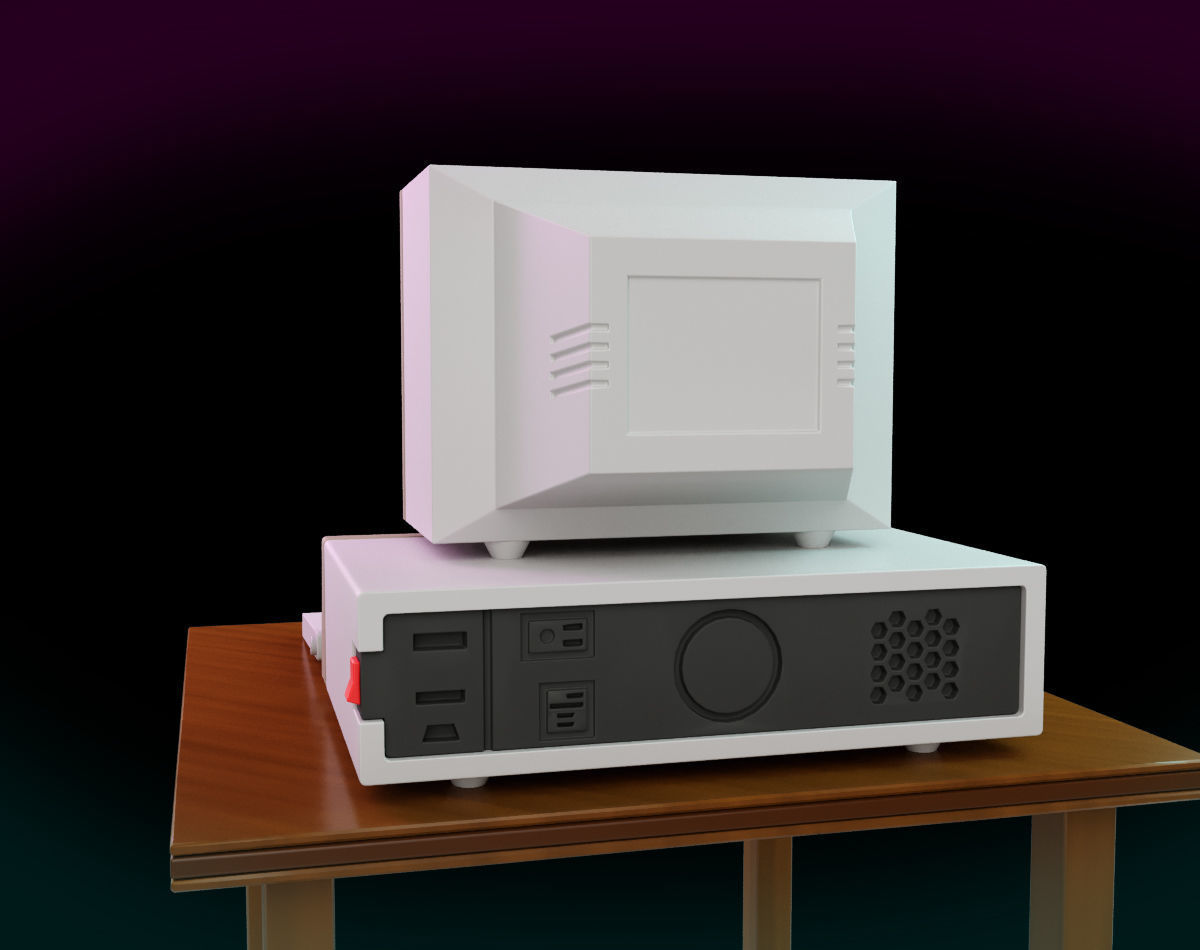 Vintage IBM PC XT Style Miniature 3D print model_14