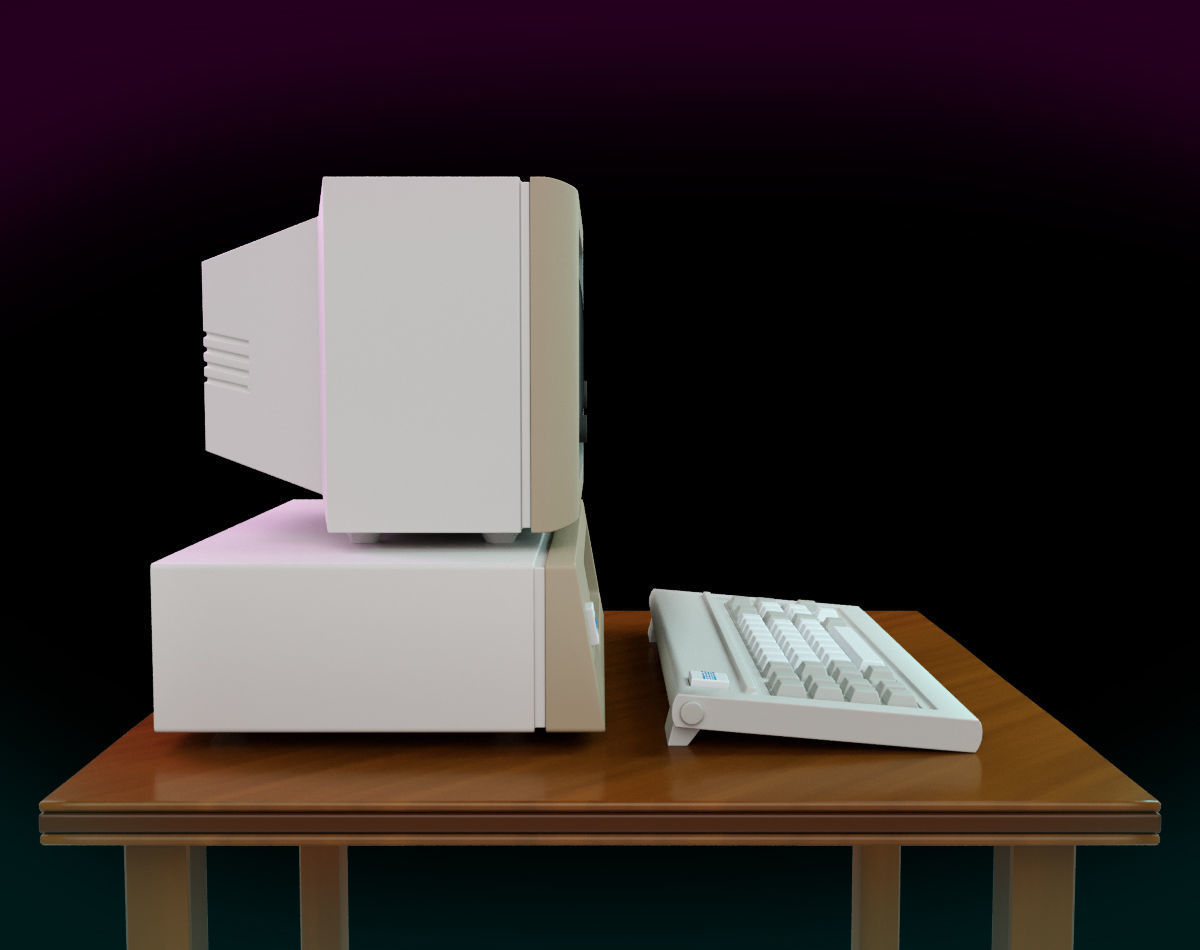 Vintage IBM PC XT Style Miniature 3D print model_7