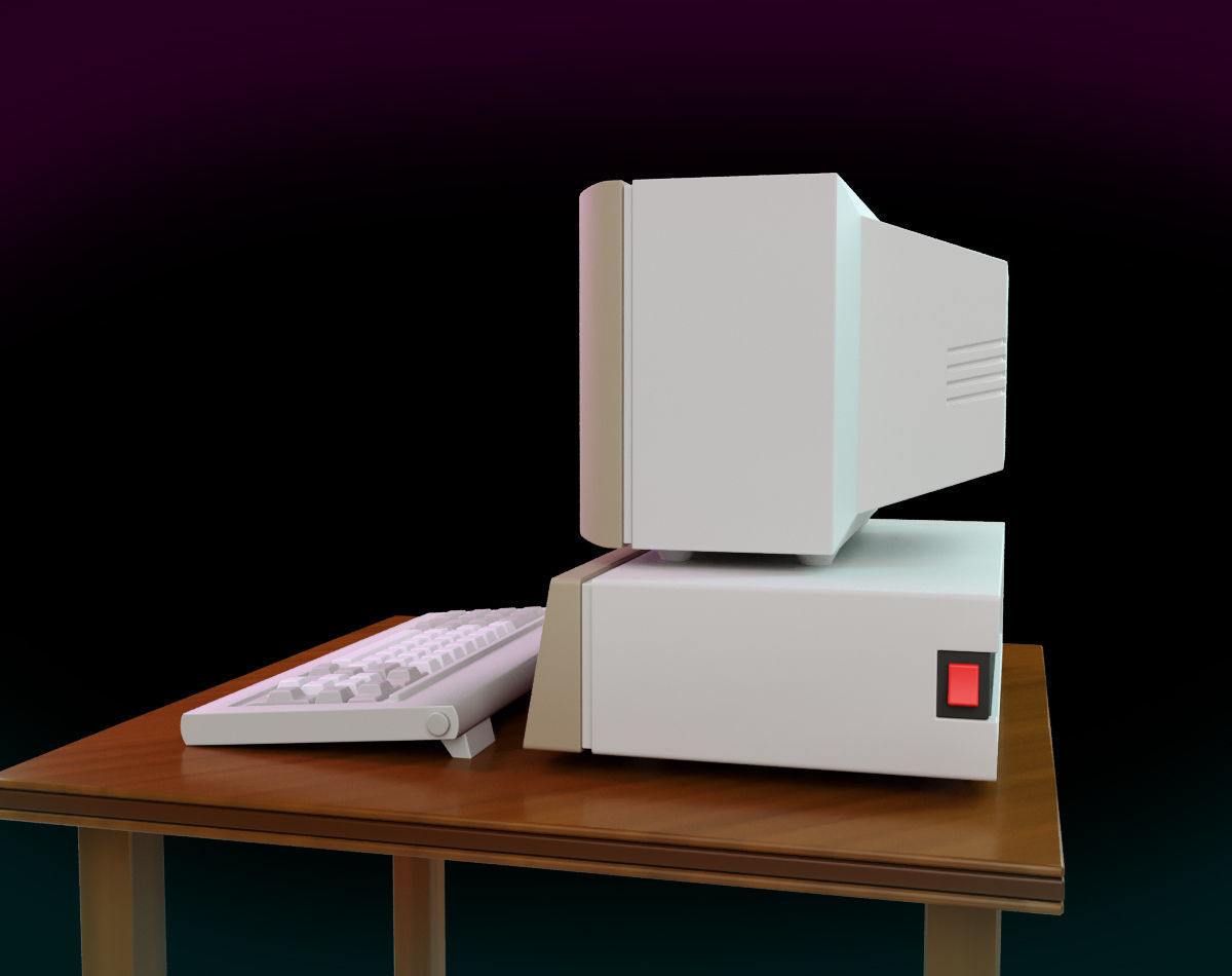 Vintage IBM PC XT Style Miniature 3D print model_18