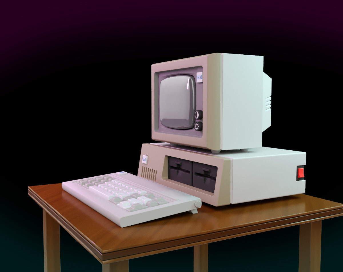 Vintage IBM PC XT Style Miniature 3D print model_21