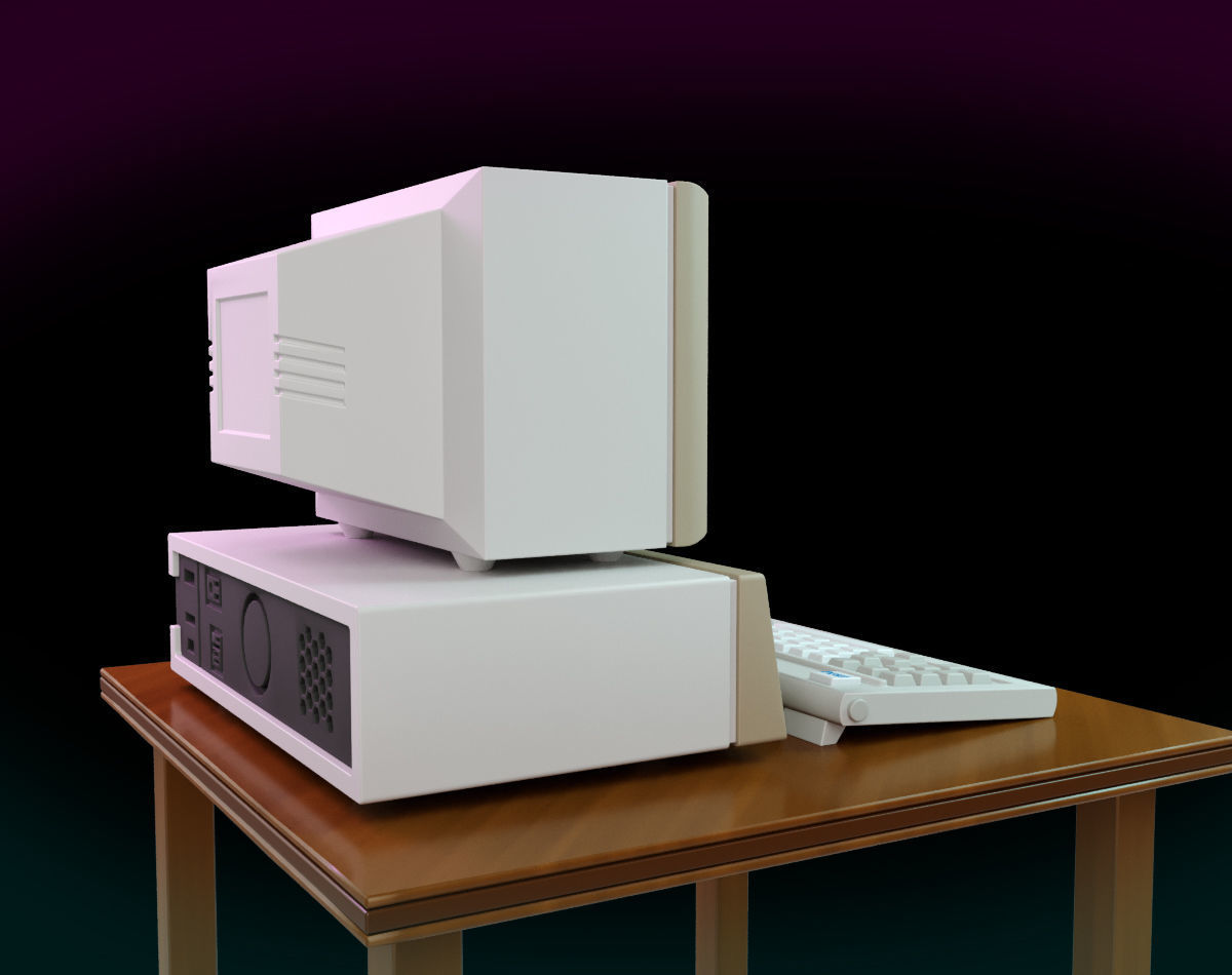 Vintage IBM PC XT Style Miniature 3D print model_9