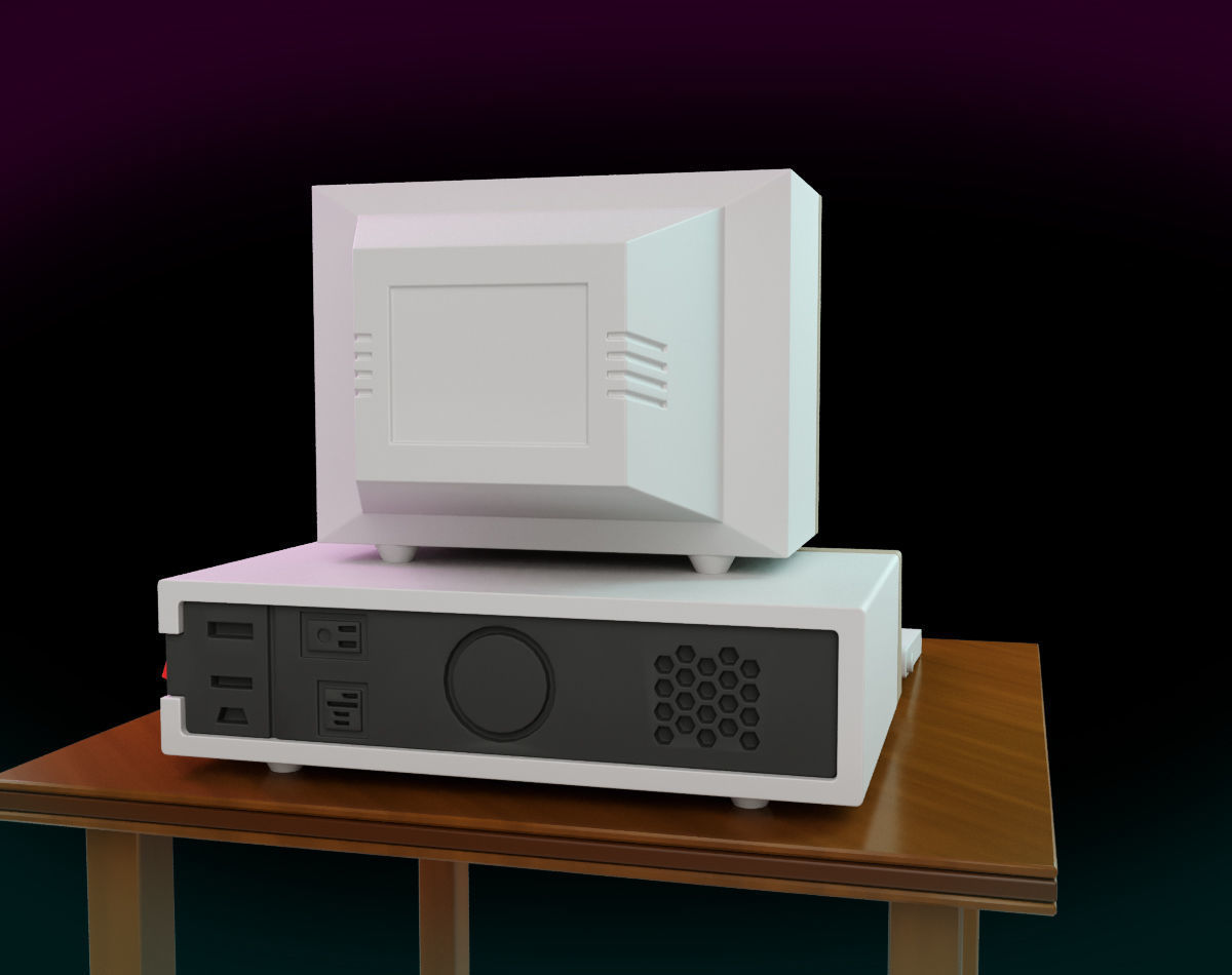 Vintage IBM PC XT Style Miniature 3D print model_12