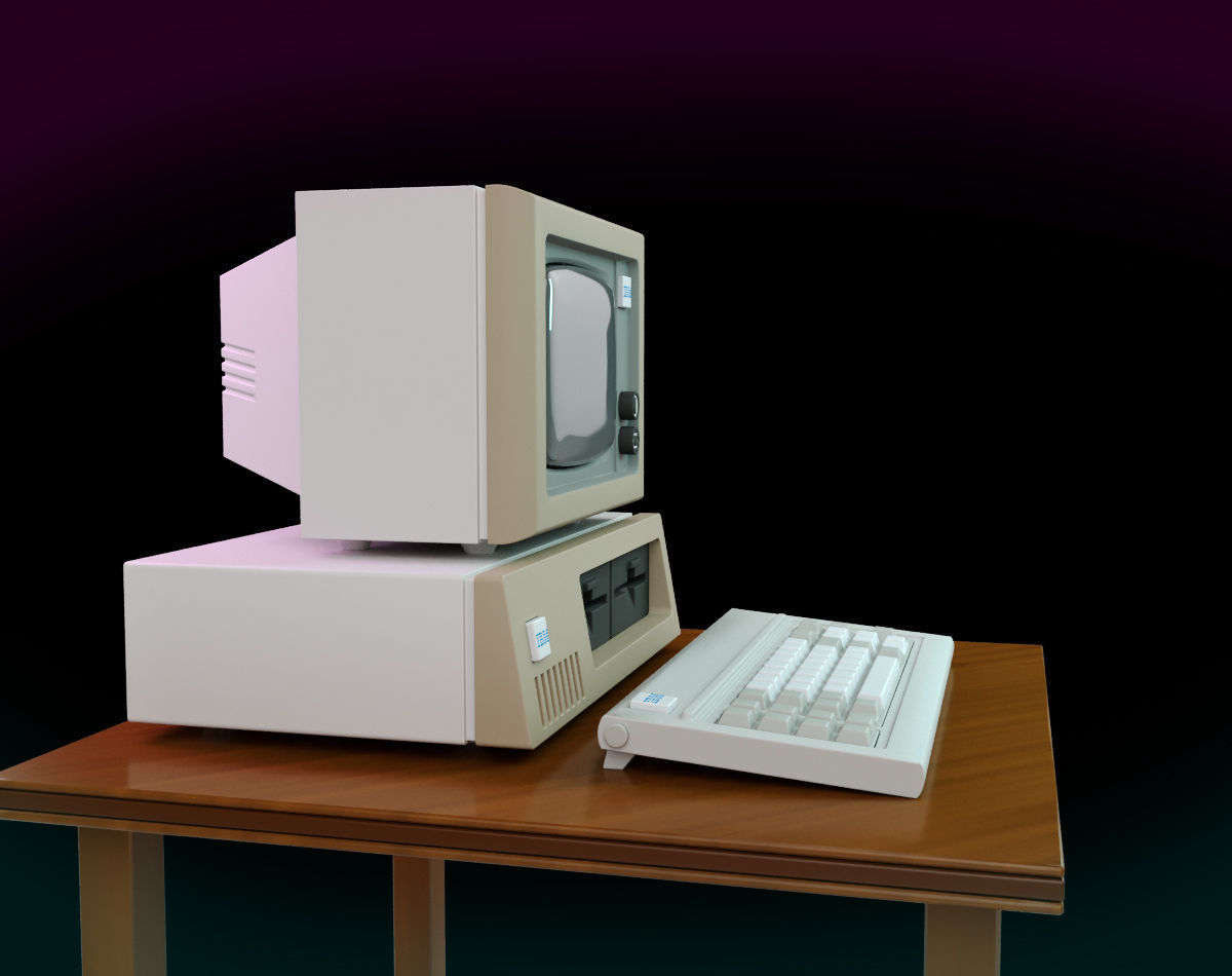 Vintage IBM PC XT Style Miniature 3D print model_6