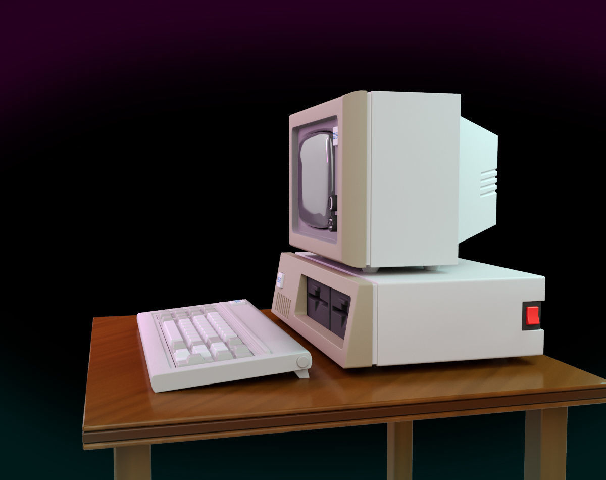 Vintage IBM PC XT Style Miniature 3D print model_20