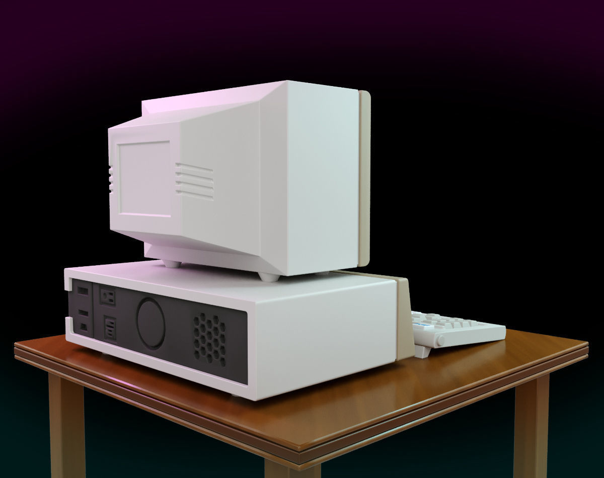 Vintage IBM PC XT Style Miniature 3D print model_10
