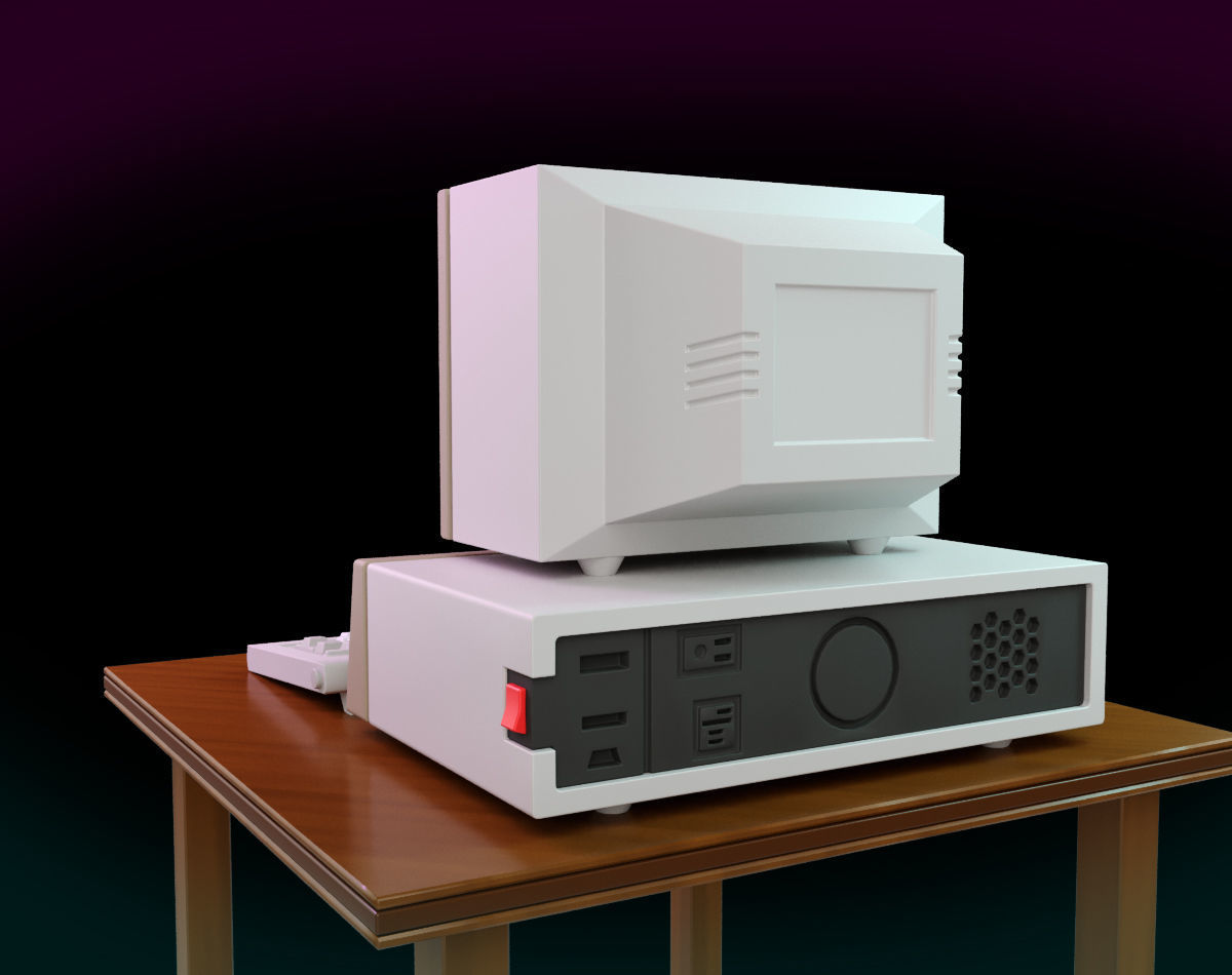 Vintage IBM PC XT Style Miniature 3D print model_15