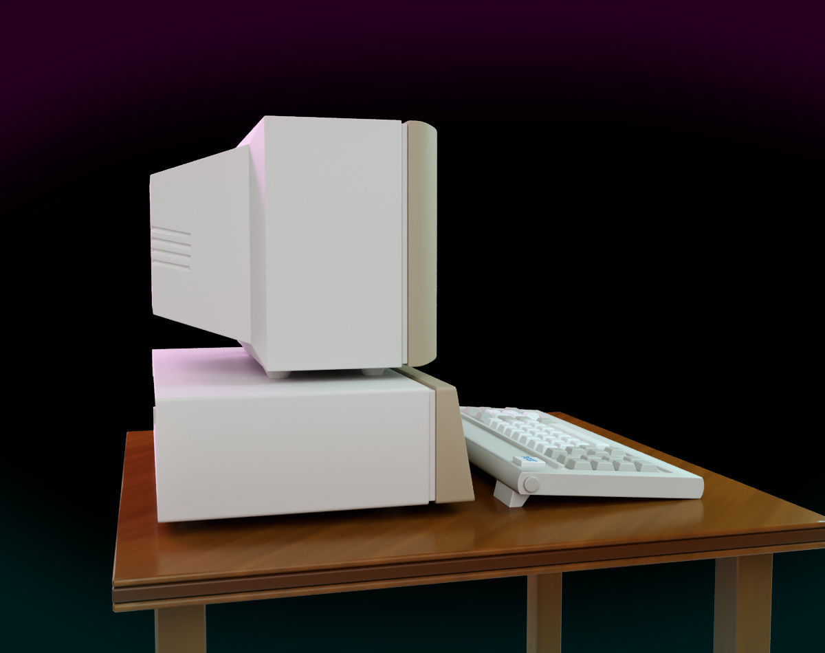 Vintage IBM PC XT Style Miniature 3D print model_8