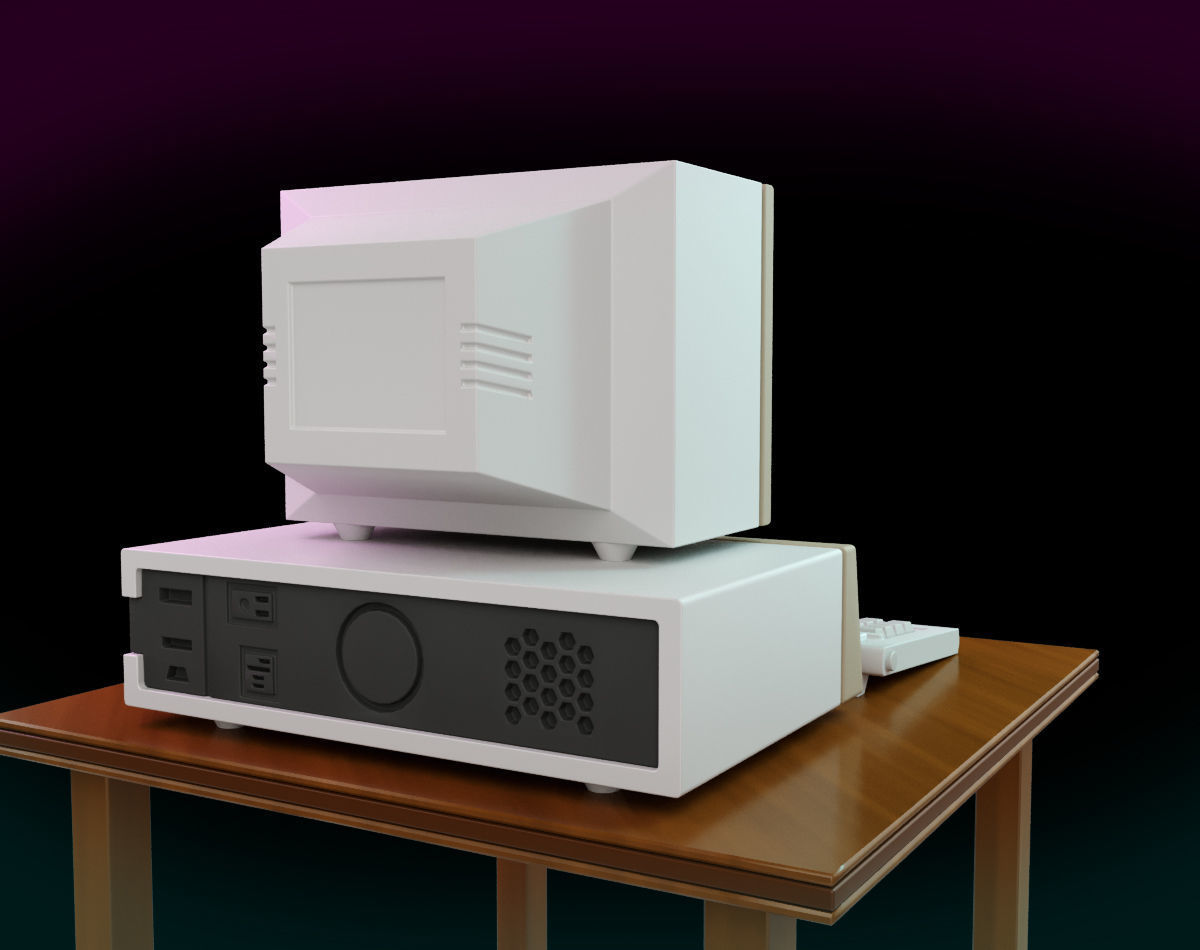 Vintage IBM PC XT Style Miniature 3D print model_11