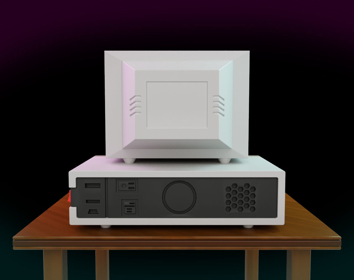 Vintage IBM PC XT Style Miniature 3D print model_13