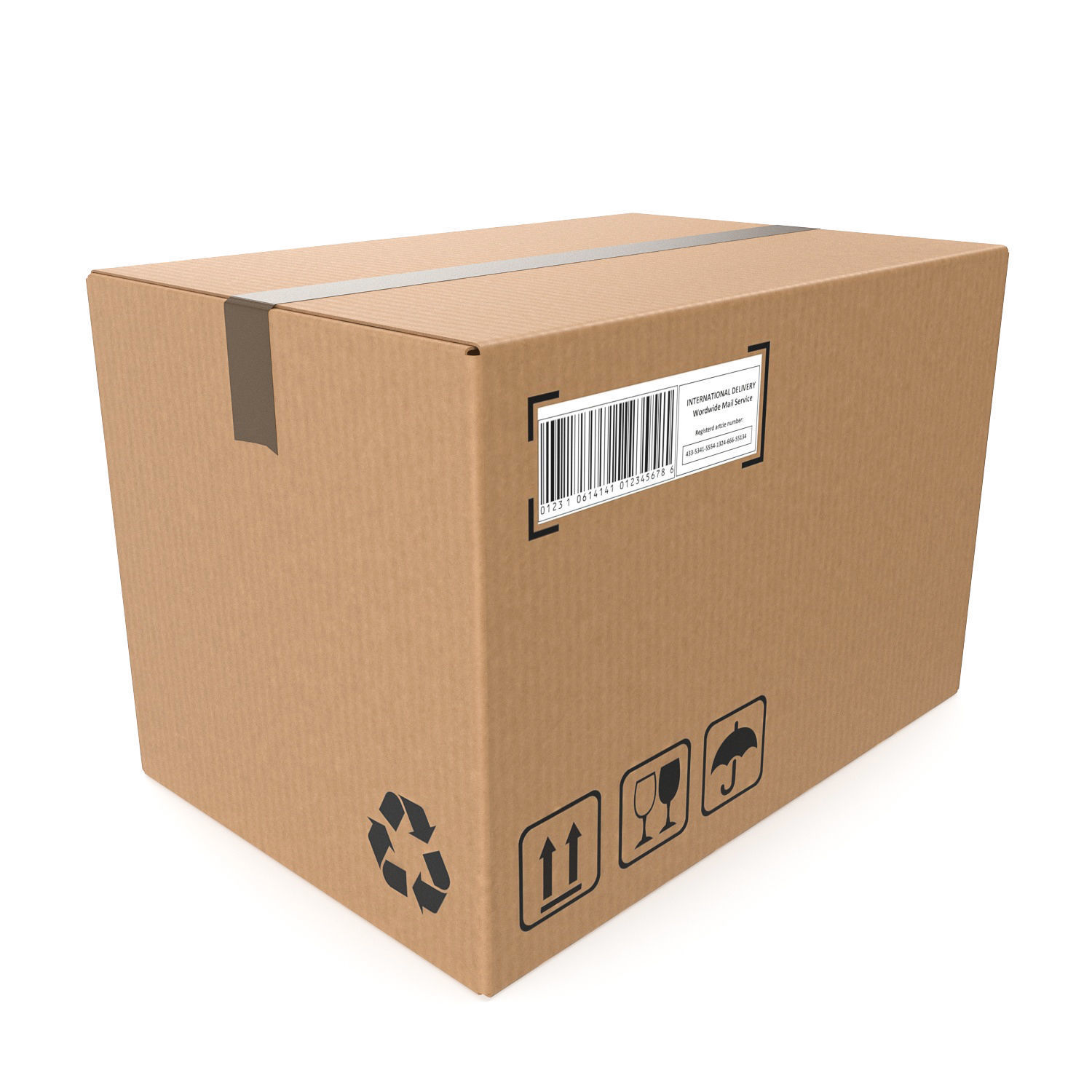 Cardboard boxes 02 3D Model Collection_13