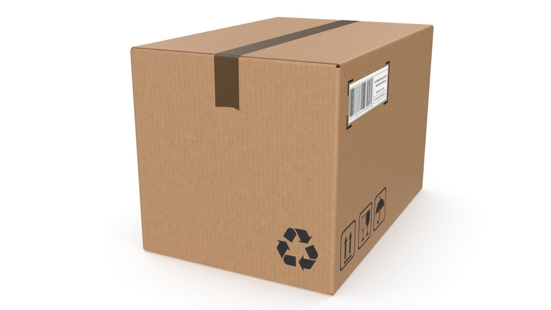 Cardboard boxes 02 3D Model Collection_15