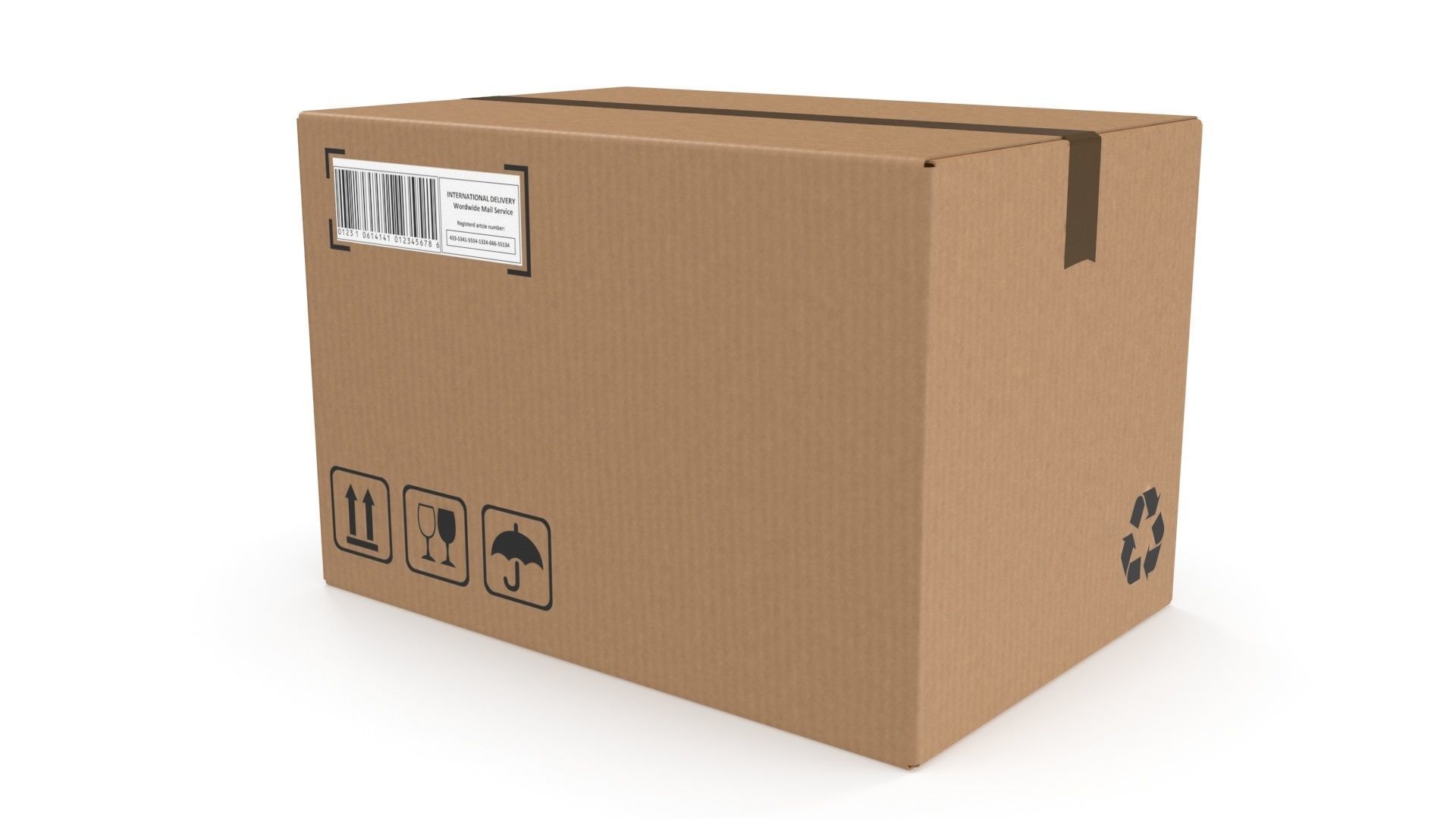 Cardboard boxes 02 3D Model Collection_14