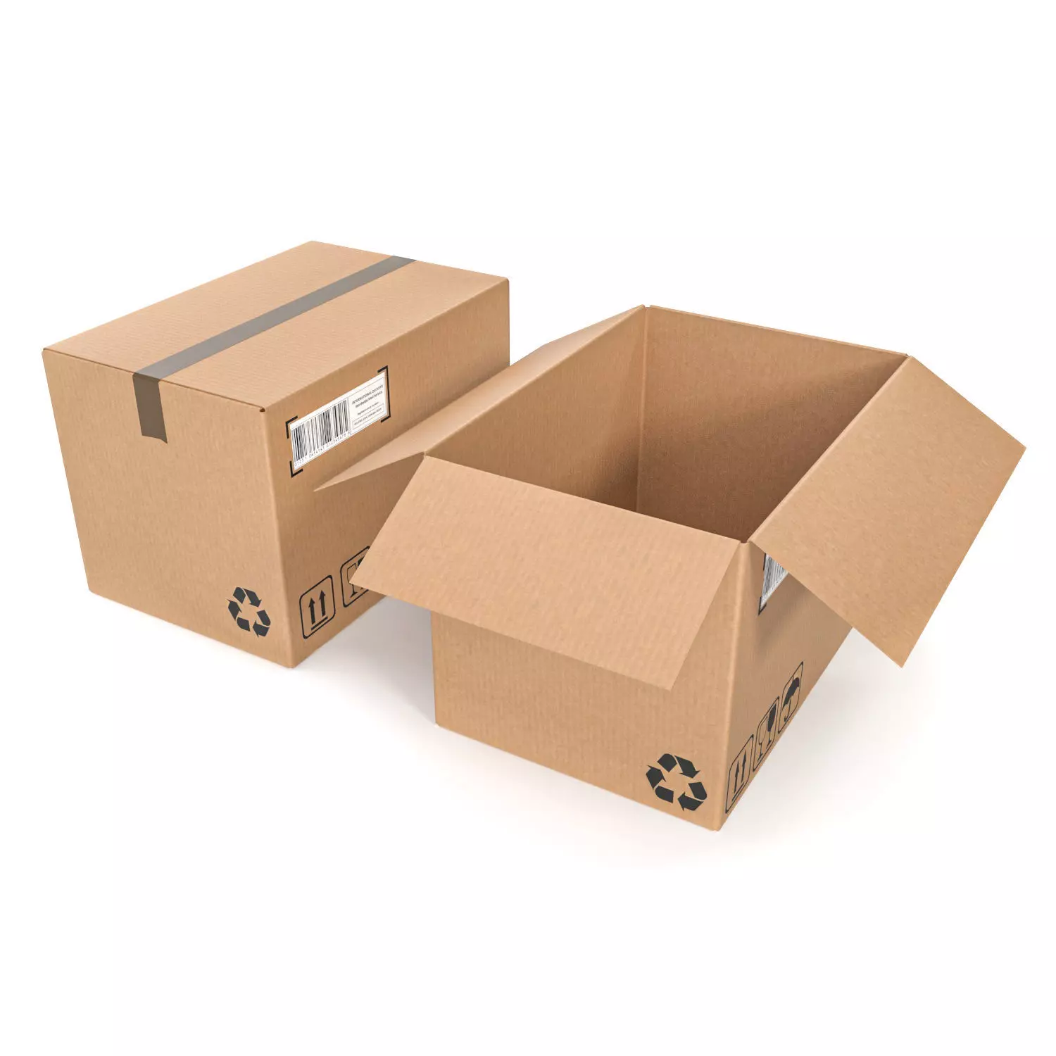 Cardboard boxes 02 3D Model Collection_0