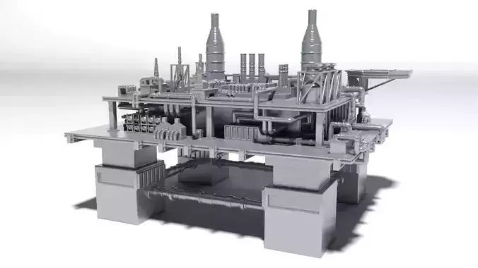oil platform for print 3D print model