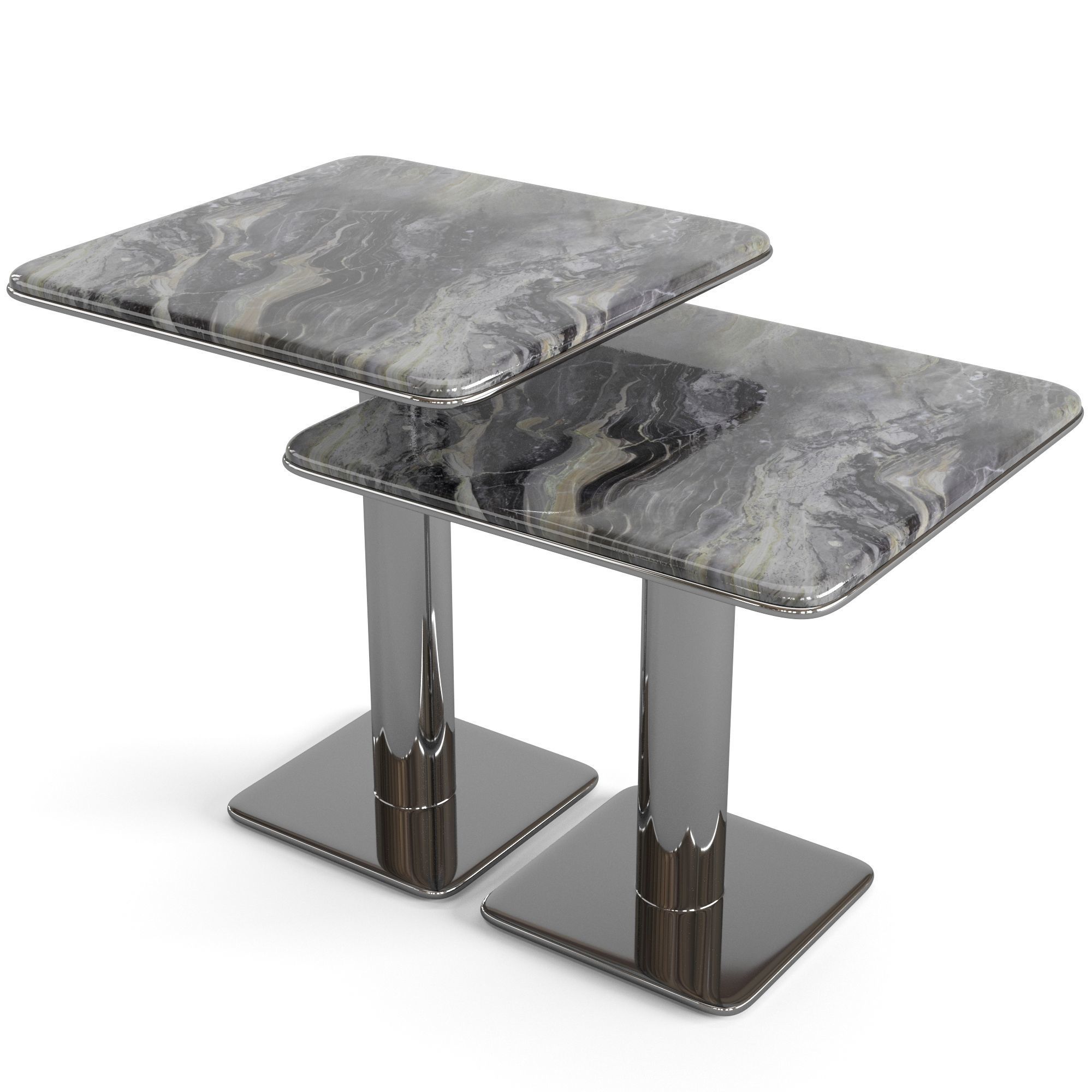 Minotti Kyle Coffee Table Set 3D model_2