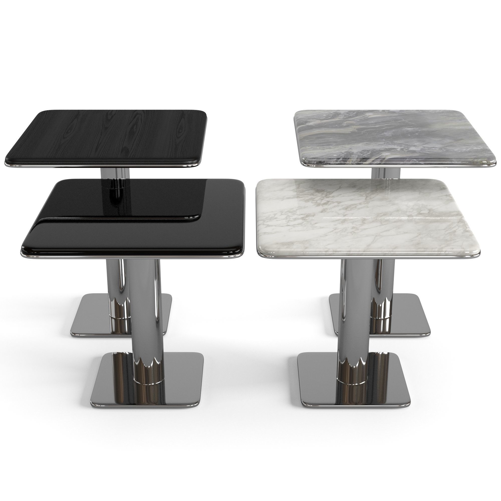 Minotti Kyle Coffee Table Set 3D model_0