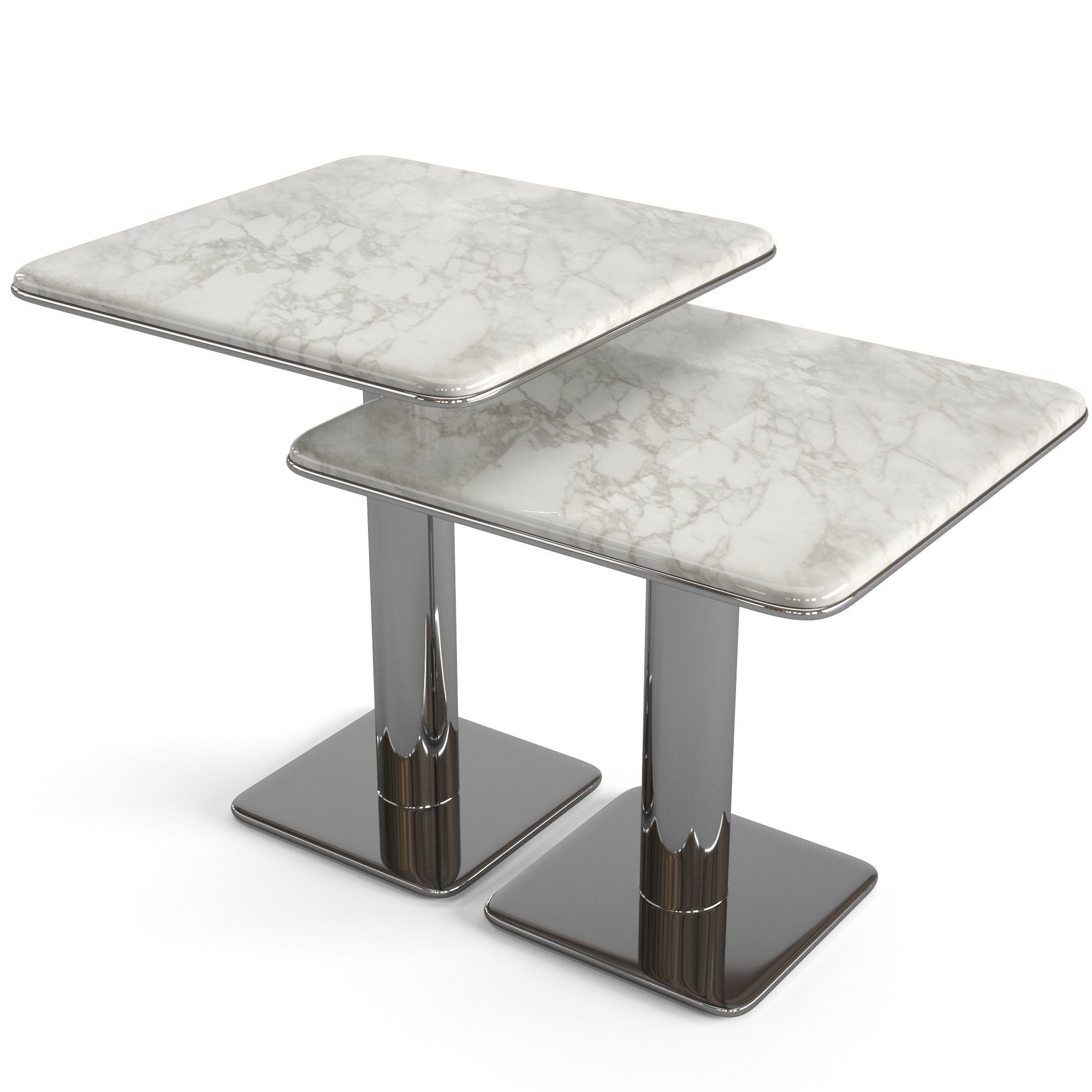 Minotti Kyle Coffee Table Set 3D model_1
