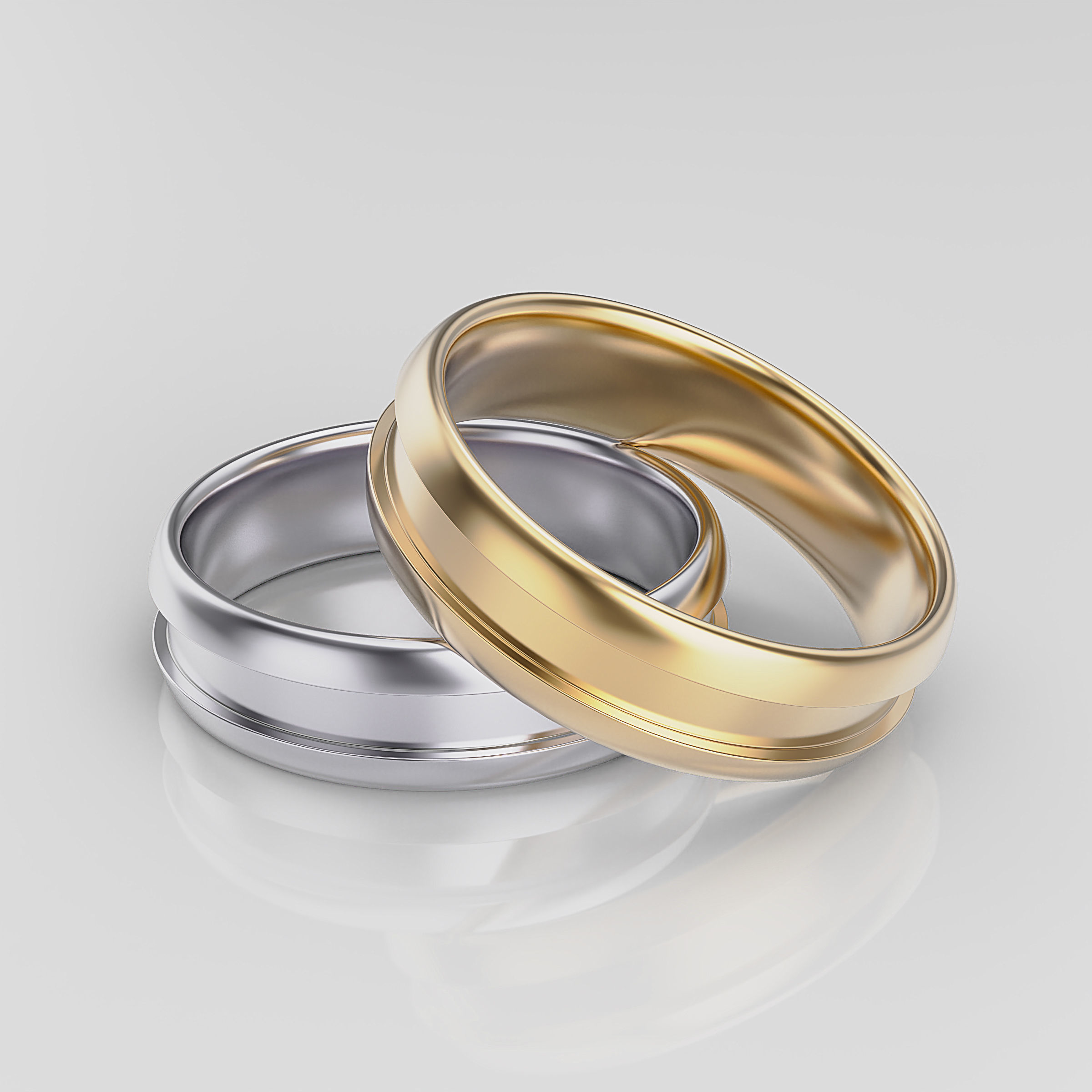 Wedding Band Men 3D print model_9