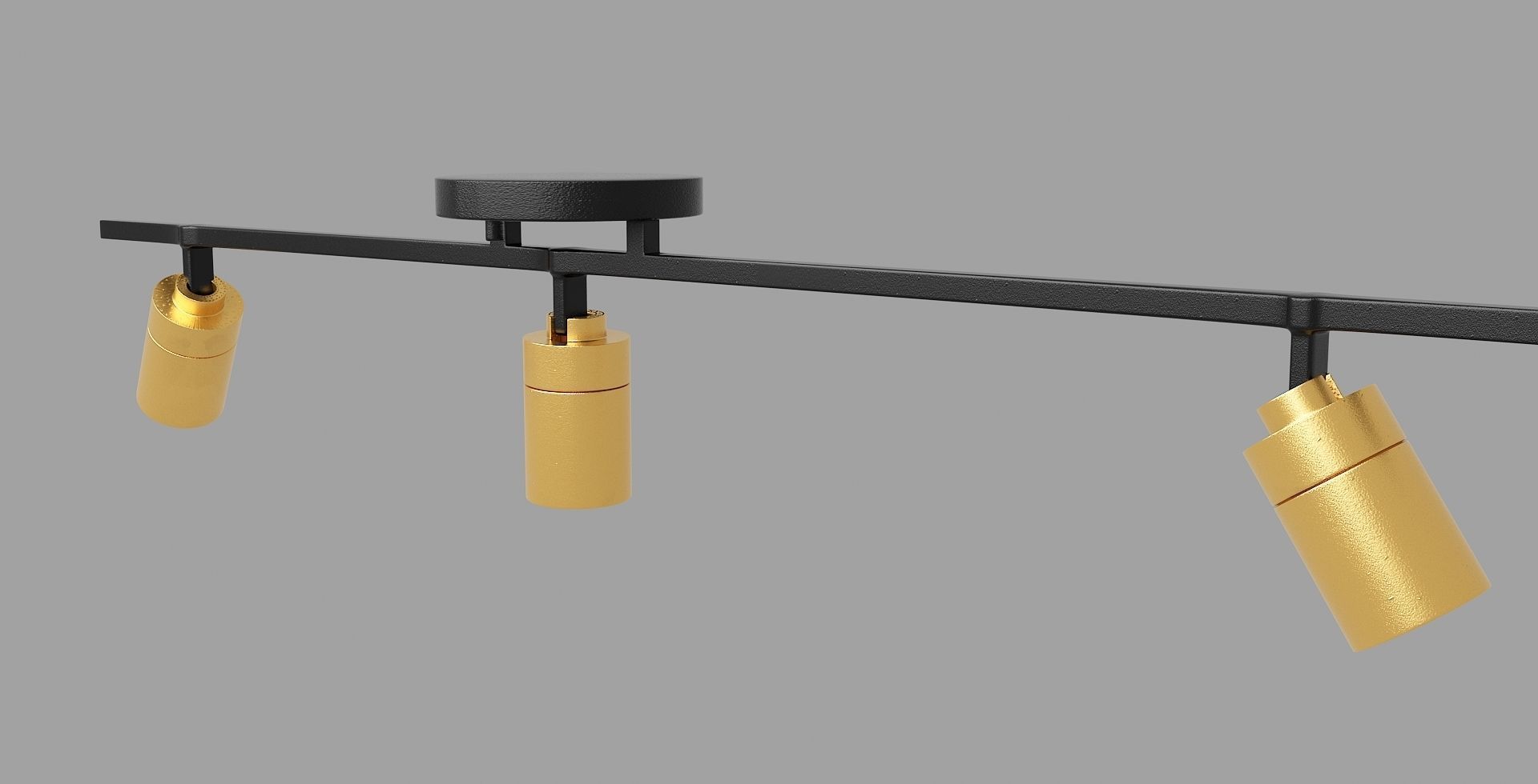 VidaLite LED Track Fixture 7W Three Bulb 3D model_6