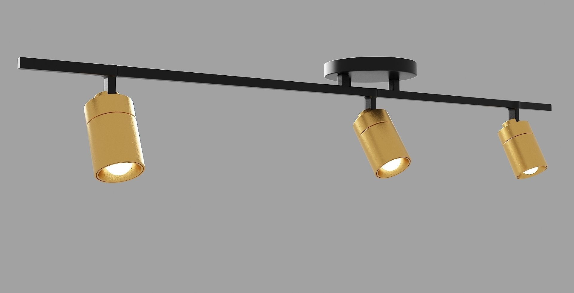 VidaLite LED Track Fixture 7W Three Bulb 3D model_4