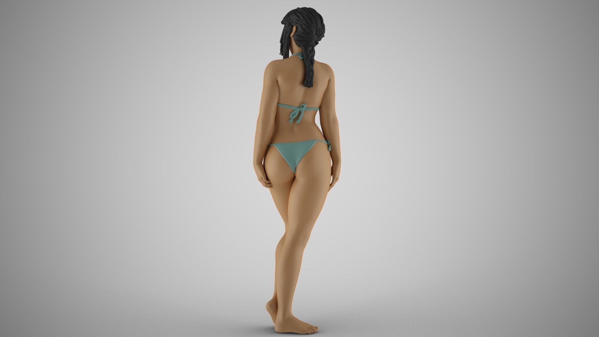 Girl Nervous Turn 3D print model_7
