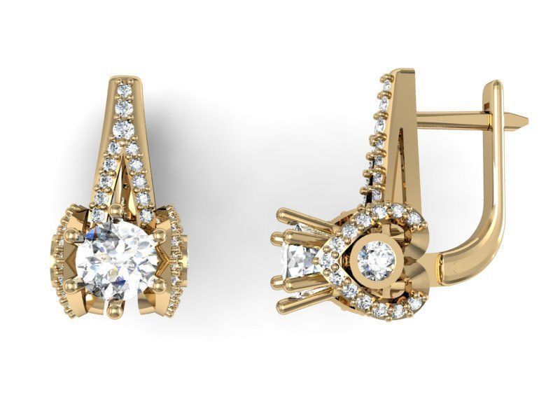 Set Ring and earring ready for 3d print 3D print model_3