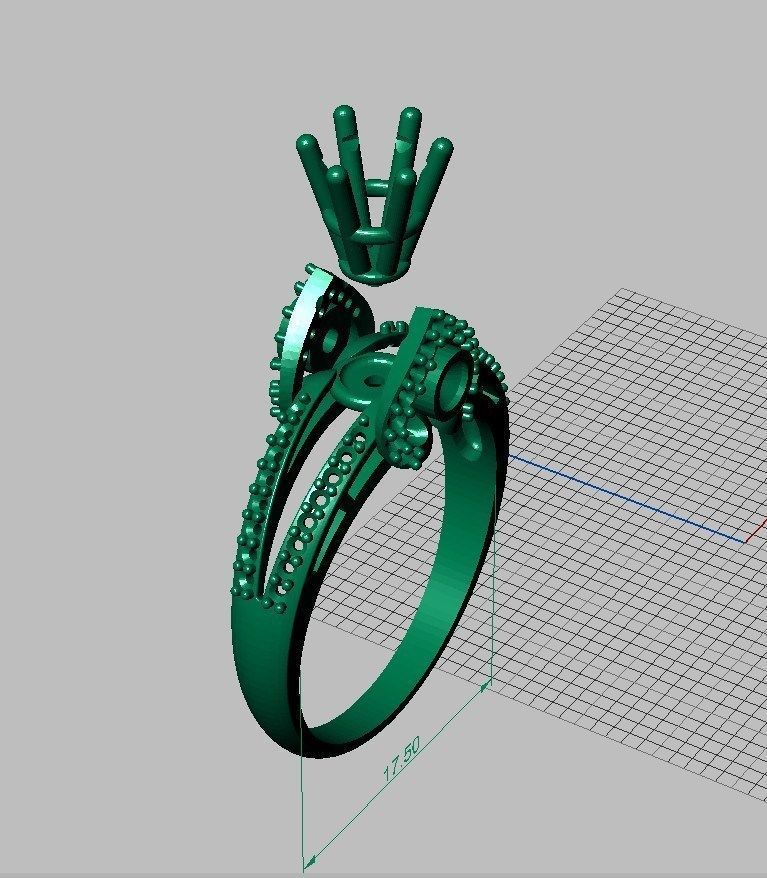 Set Ring and earring ready for 3d print 3D print model_4