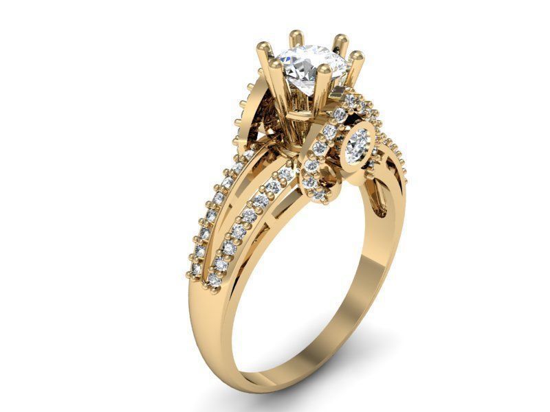 Set Ring and earring ready for 3d print 3D print model_2