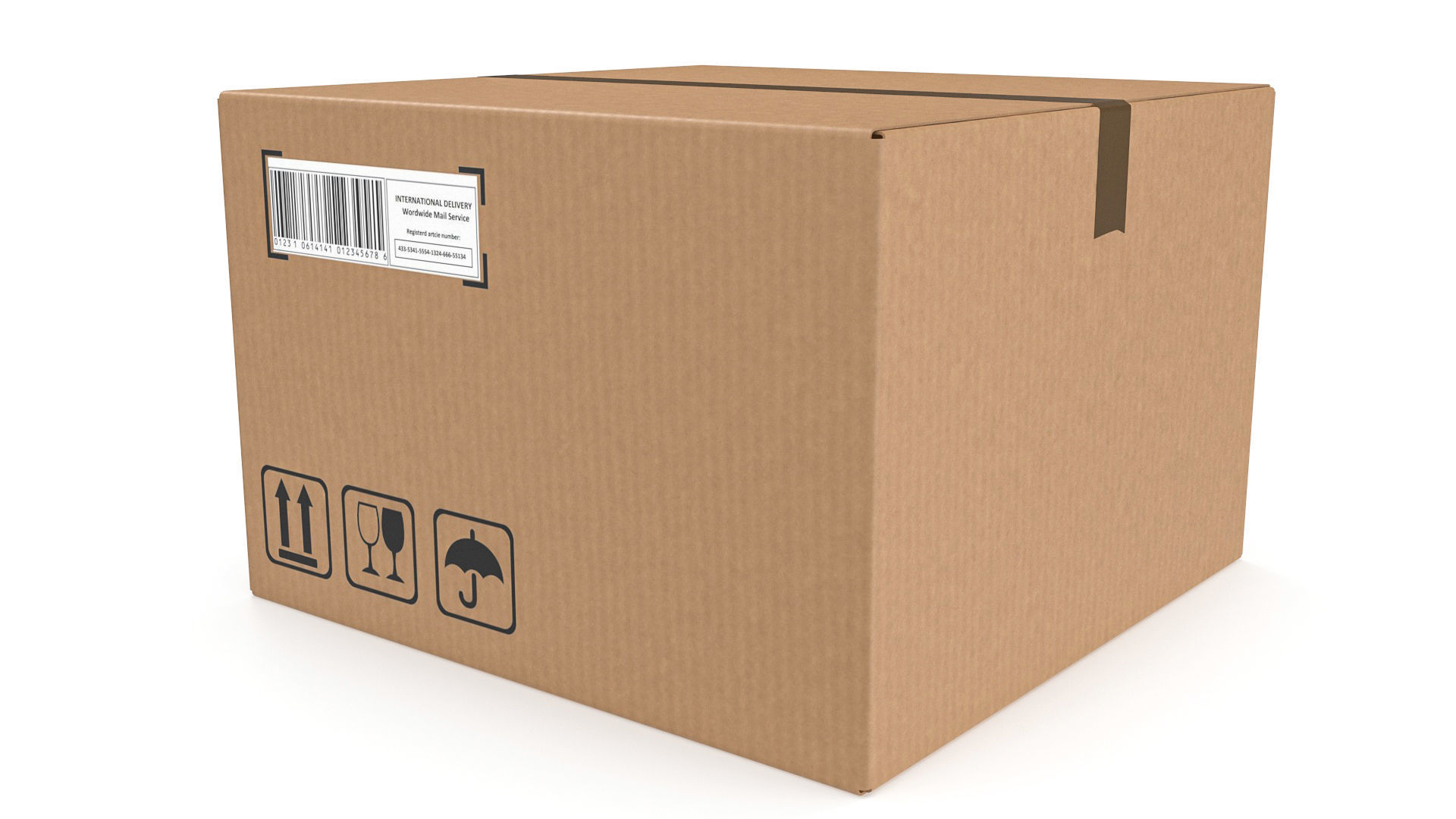 Cardboard boxes 03 3D Model Collection_4