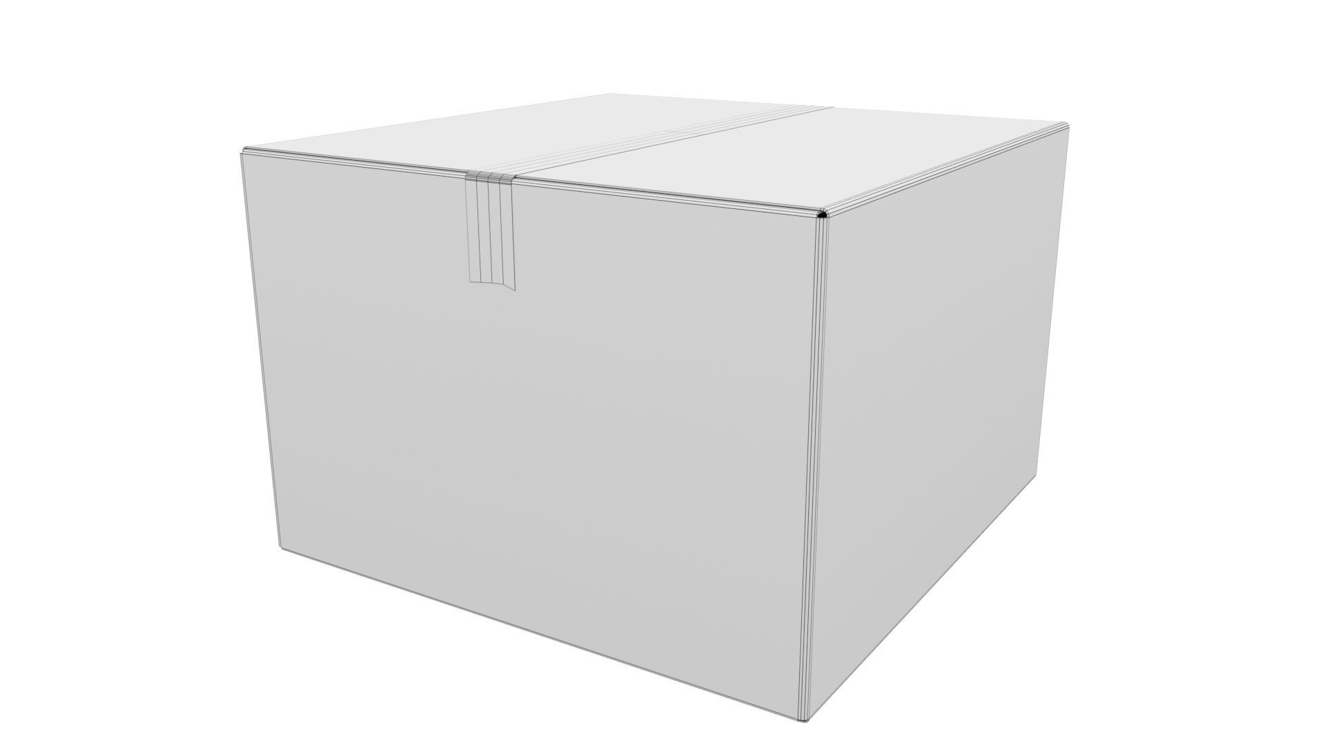 Cardboard boxes 03 3D Model Collection_8