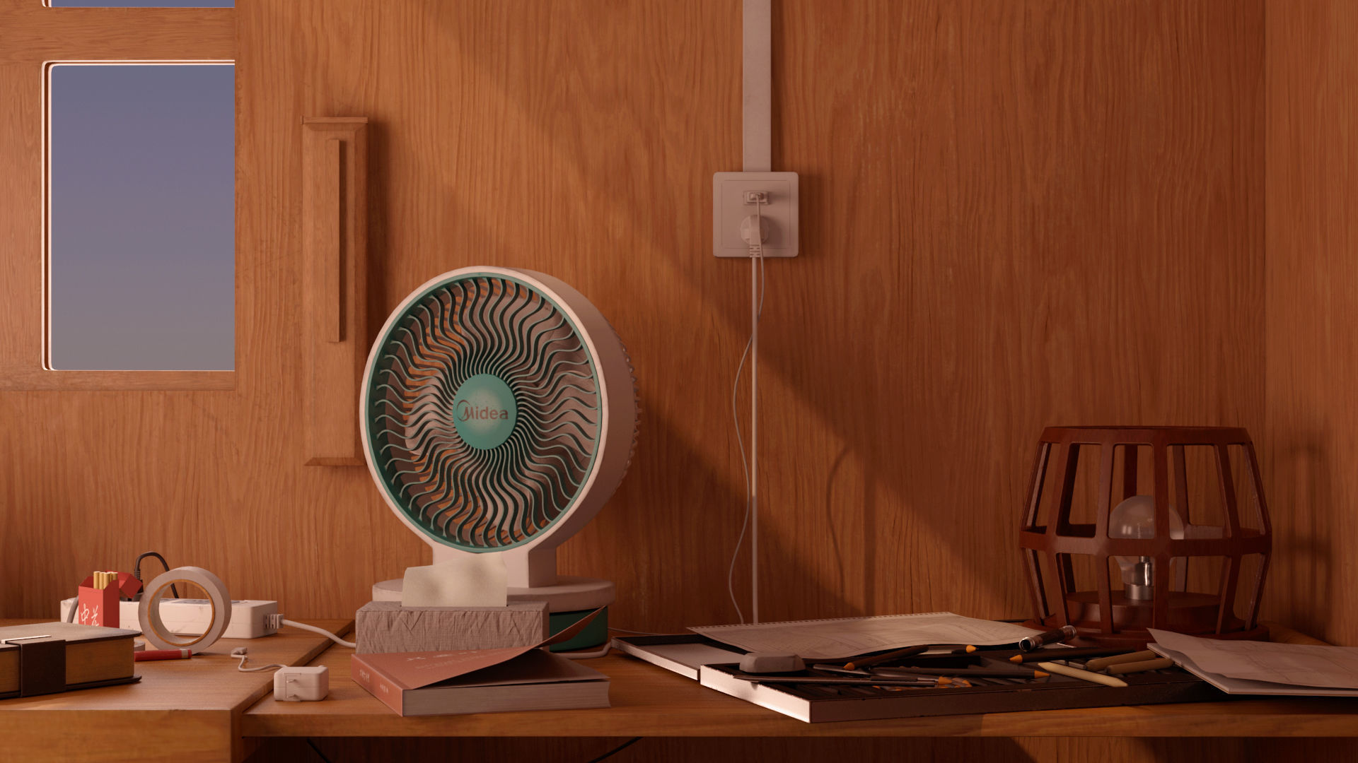 bedroom wooden box in program 3D model_2