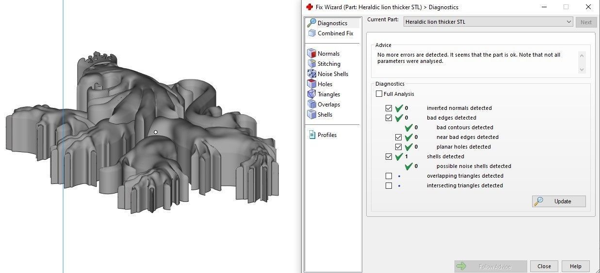heraldic lion jewelry piece 3D print model_21