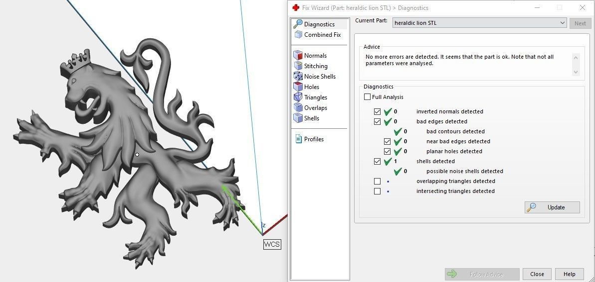 heraldic lion jewelry piece 3D print model_22